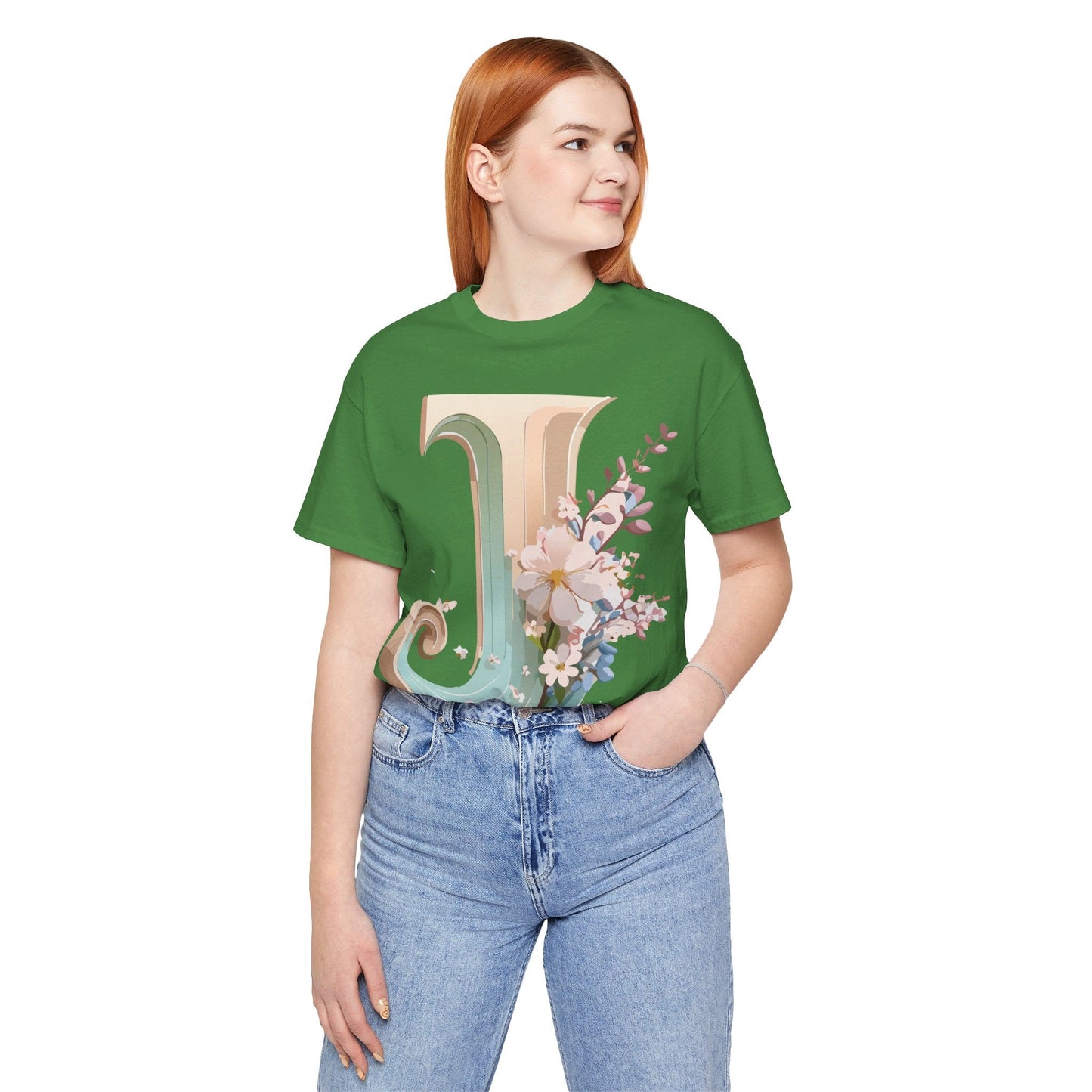 Letter J Graphic Tee Unisex Vintage Inspired Art From Adelpha Short Sleeve Shirt
