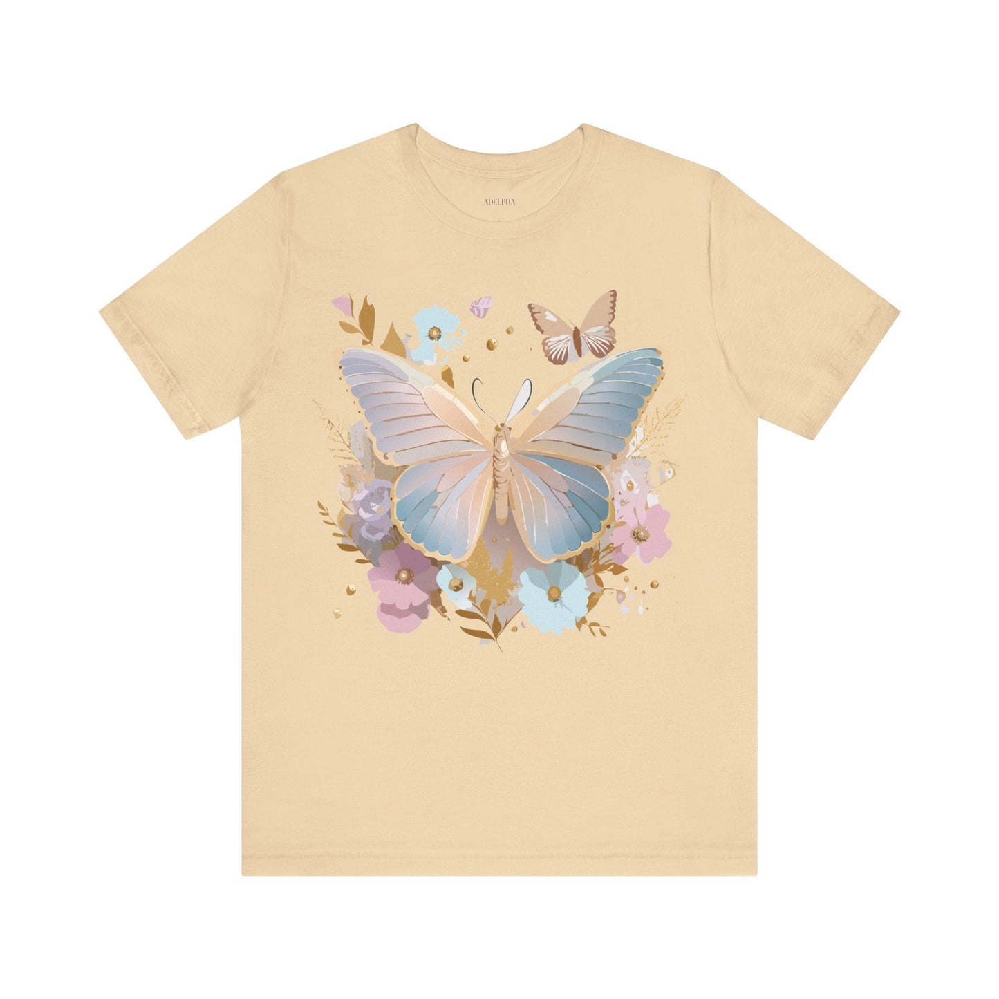Butterfly Graphic Unisex 100 Cotton Lightweight Vintage Floral Design Jersey Tee 11