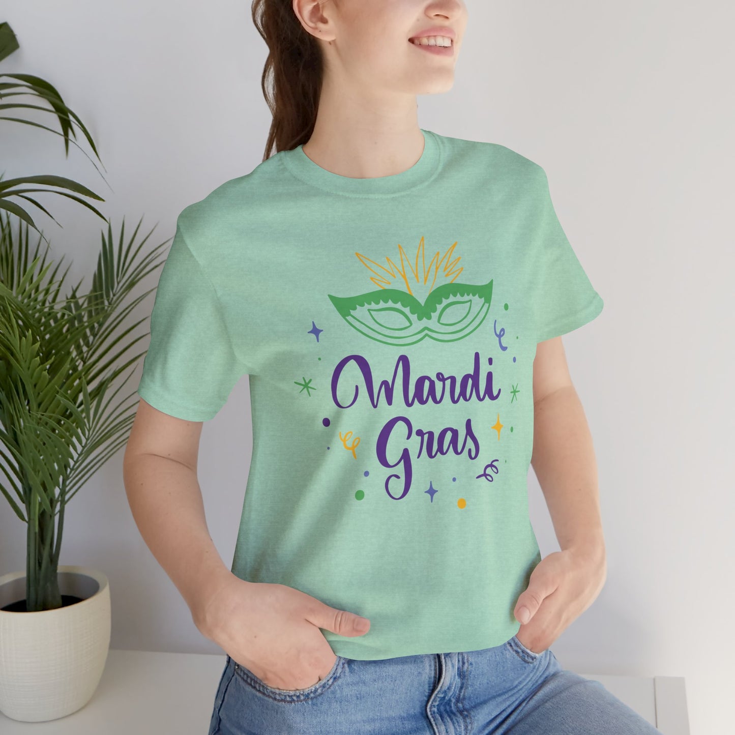 Tee-shirt en coton unisexe pour Mardi Gras