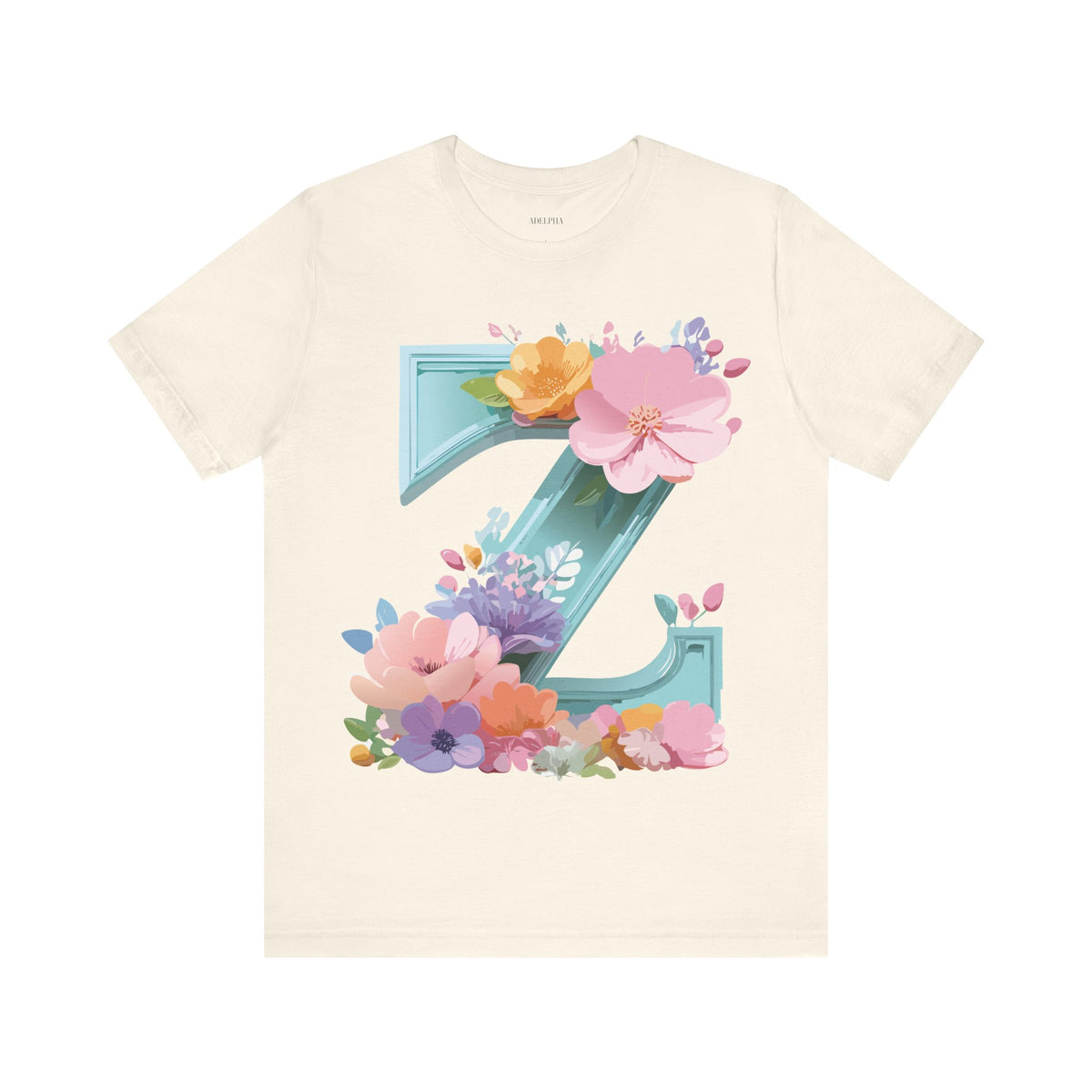 Letter Z Graphic Unisex Cotton Bella+Canvas Tee with Art Letter Design