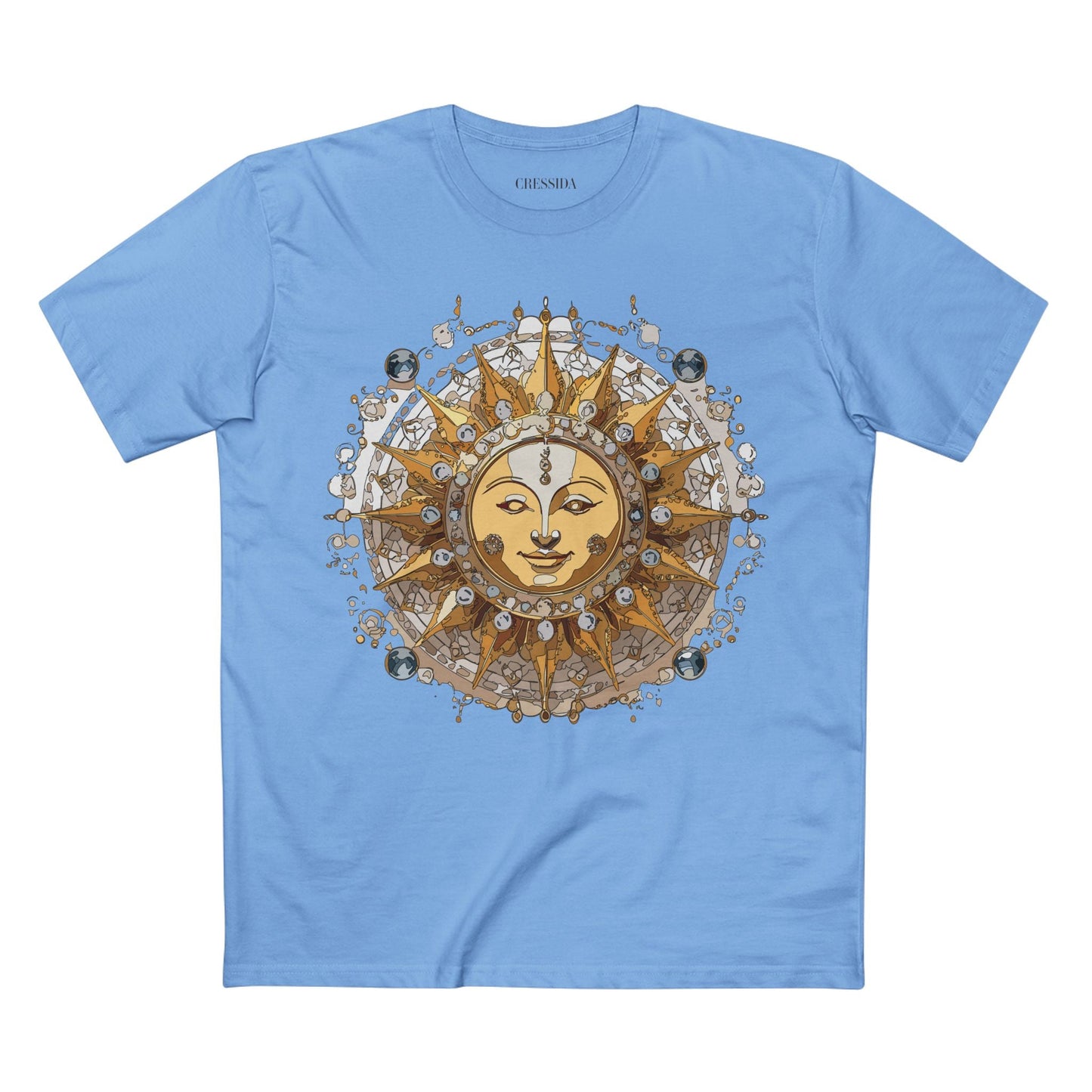Gold Sun Graphic Unisex 100 Cotton T-Shirt with Golden Art Design 5