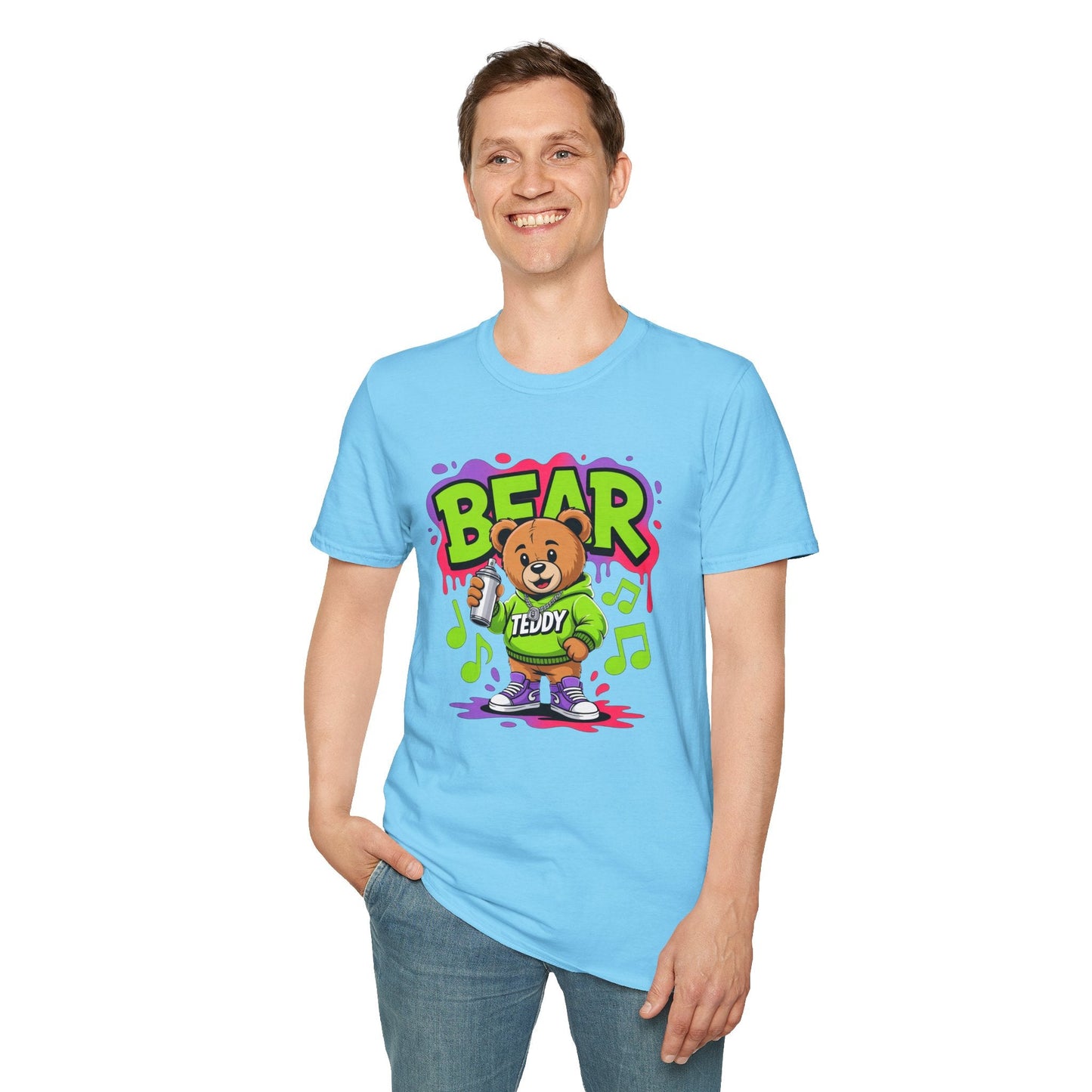 Funny Animal Cartoon T Shirt Unisex Softstyle Graphic Tee Gildan 64000 Animation Tee