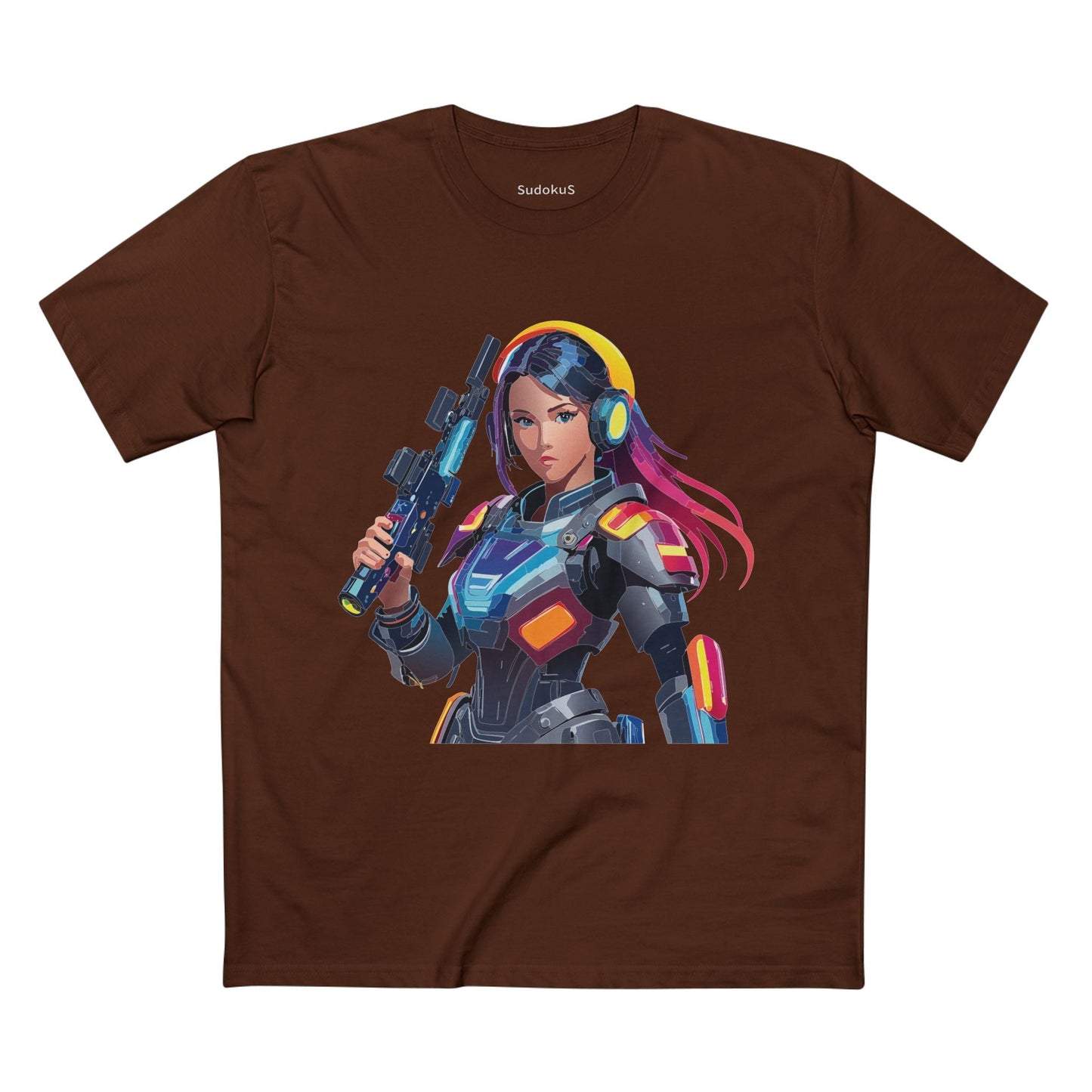 Army-woman Graphic Unisex 100 Cotton Staple Tee 20