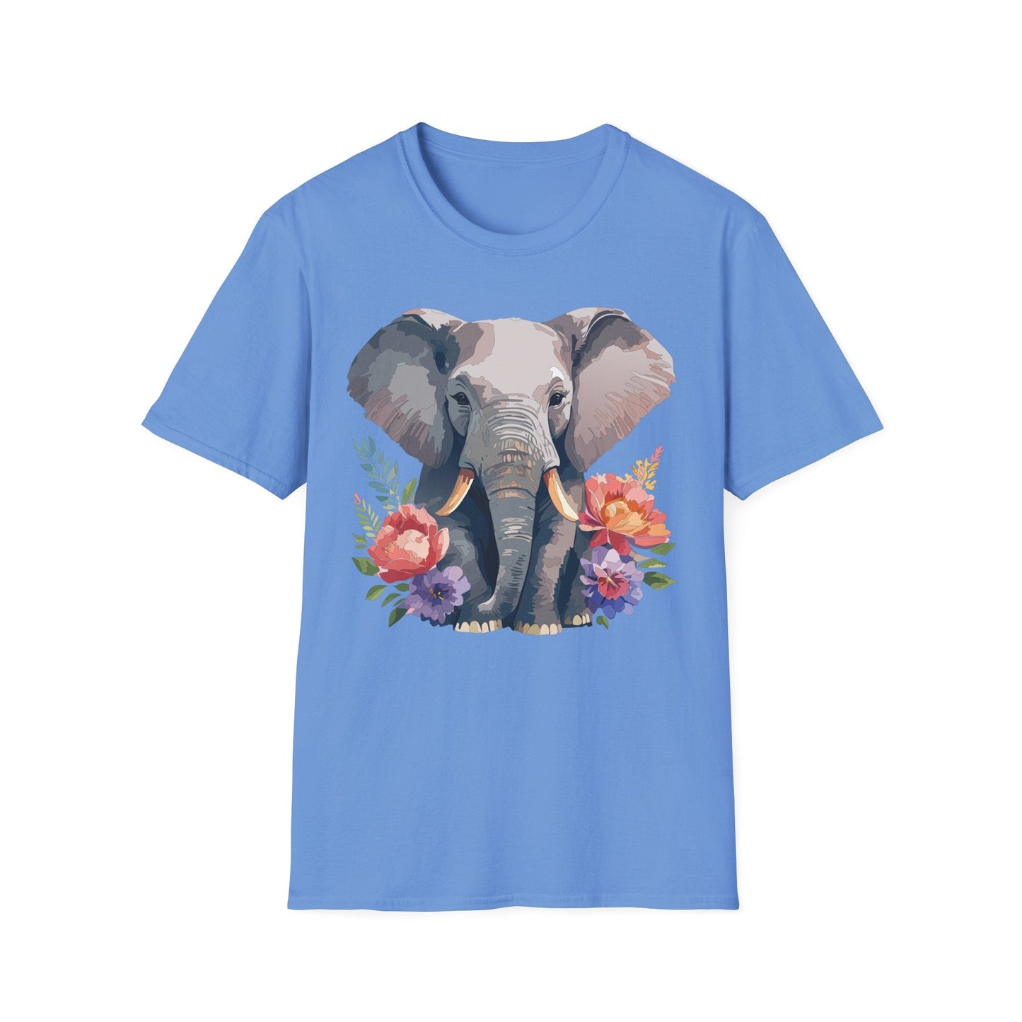 Elephant T Shirt Unisex Gildan Softstyle 64000 100 Percent Ring Spun Cotton Casual Tee