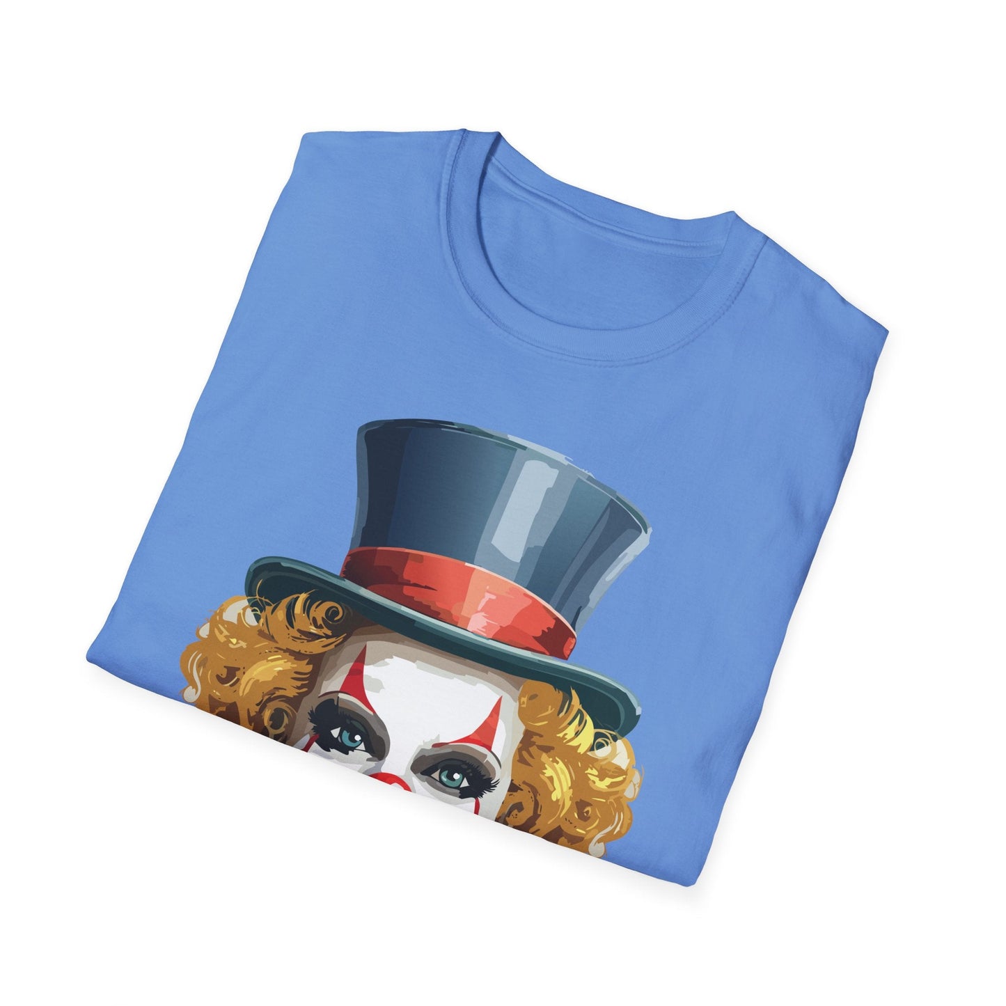Clown Shirt T Shirt With Clown Funny Man Circus Shirt Scary Man Tee Unisex Gildan Softstyle 64000