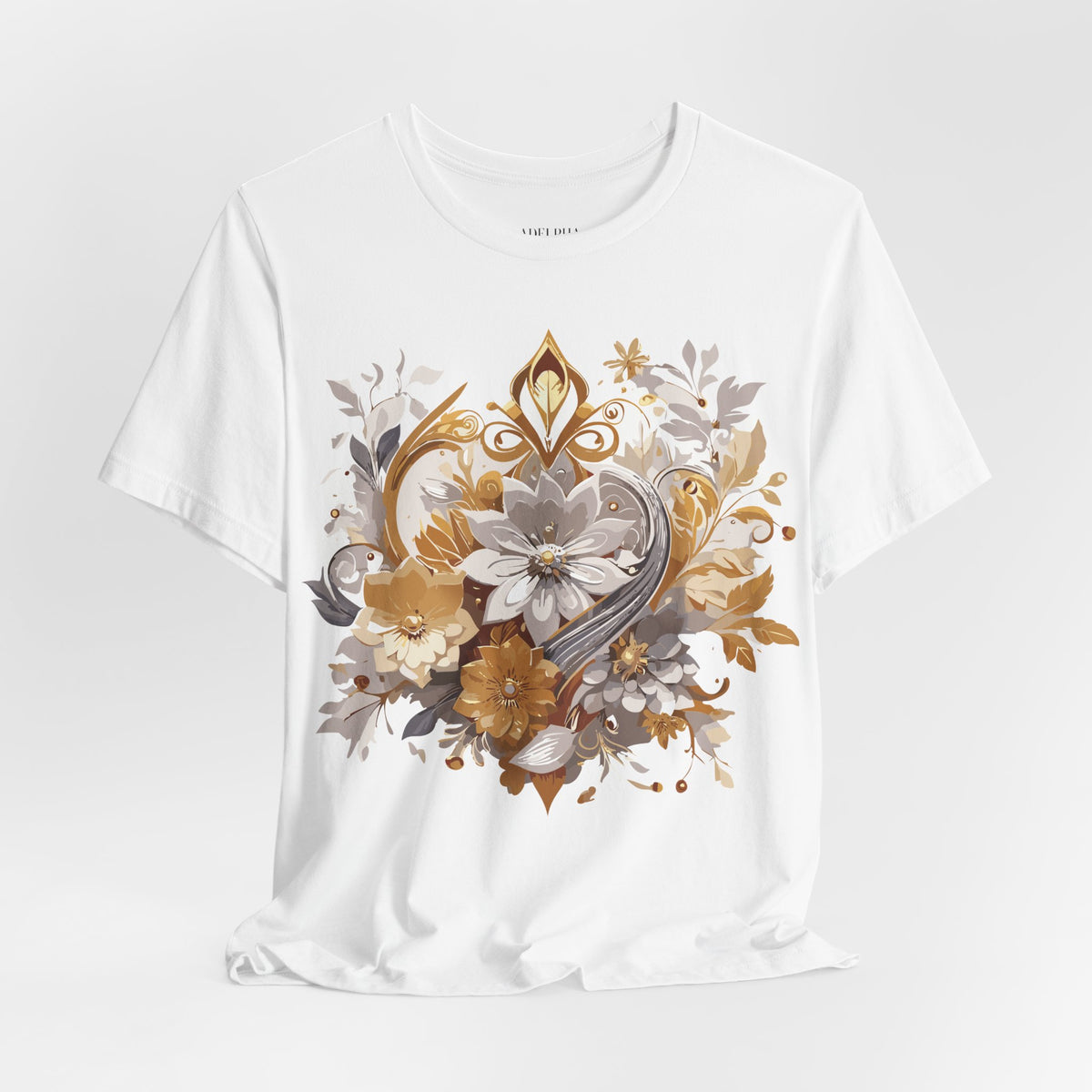 Jewelry Graphic Unisex Cotton Bella+Canvas Tee with Gemstones Art Design m29
