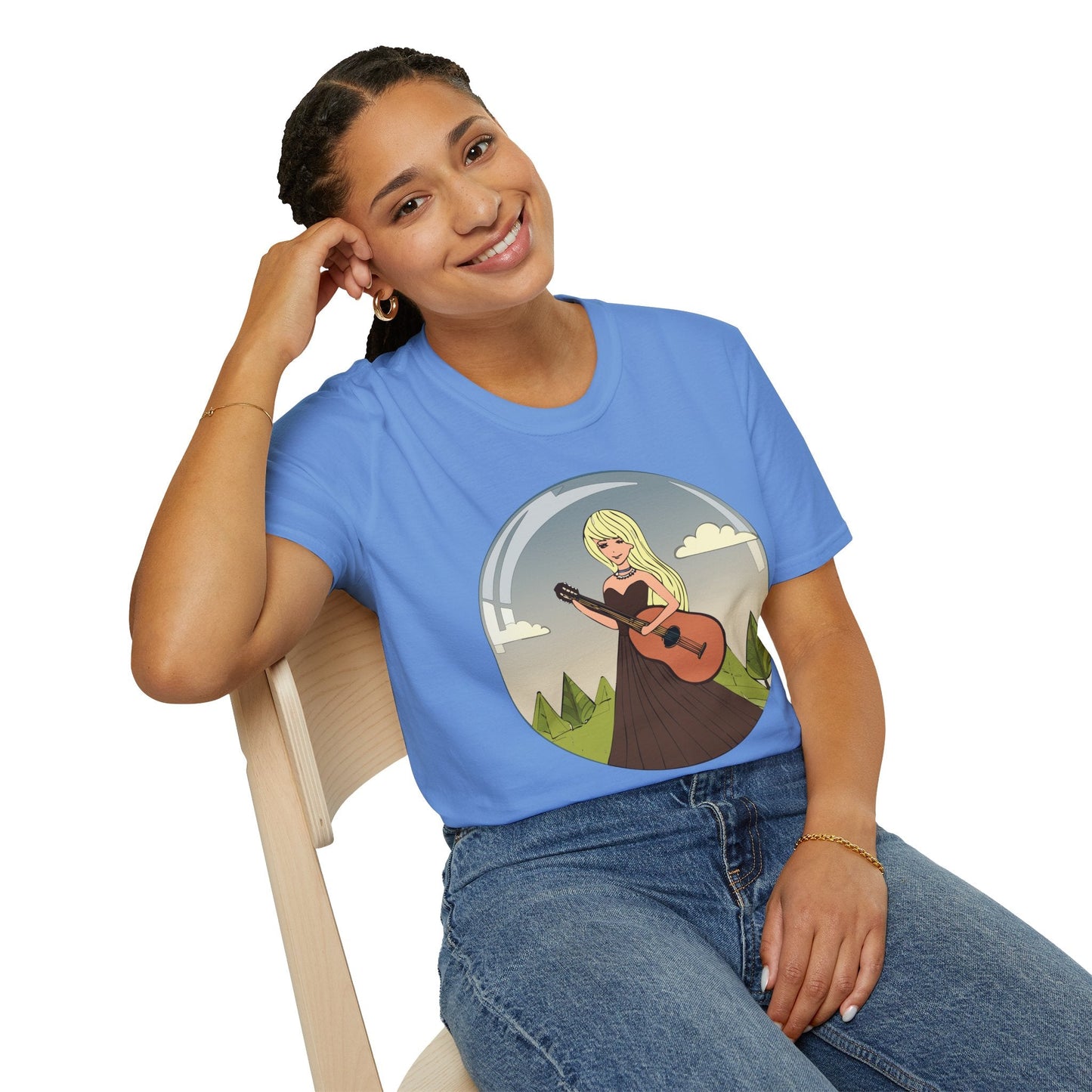 Womens Graphic T Shirt Art Design Tee Softstyle 100 Percent Ring Spun Cotton Short Sleeve