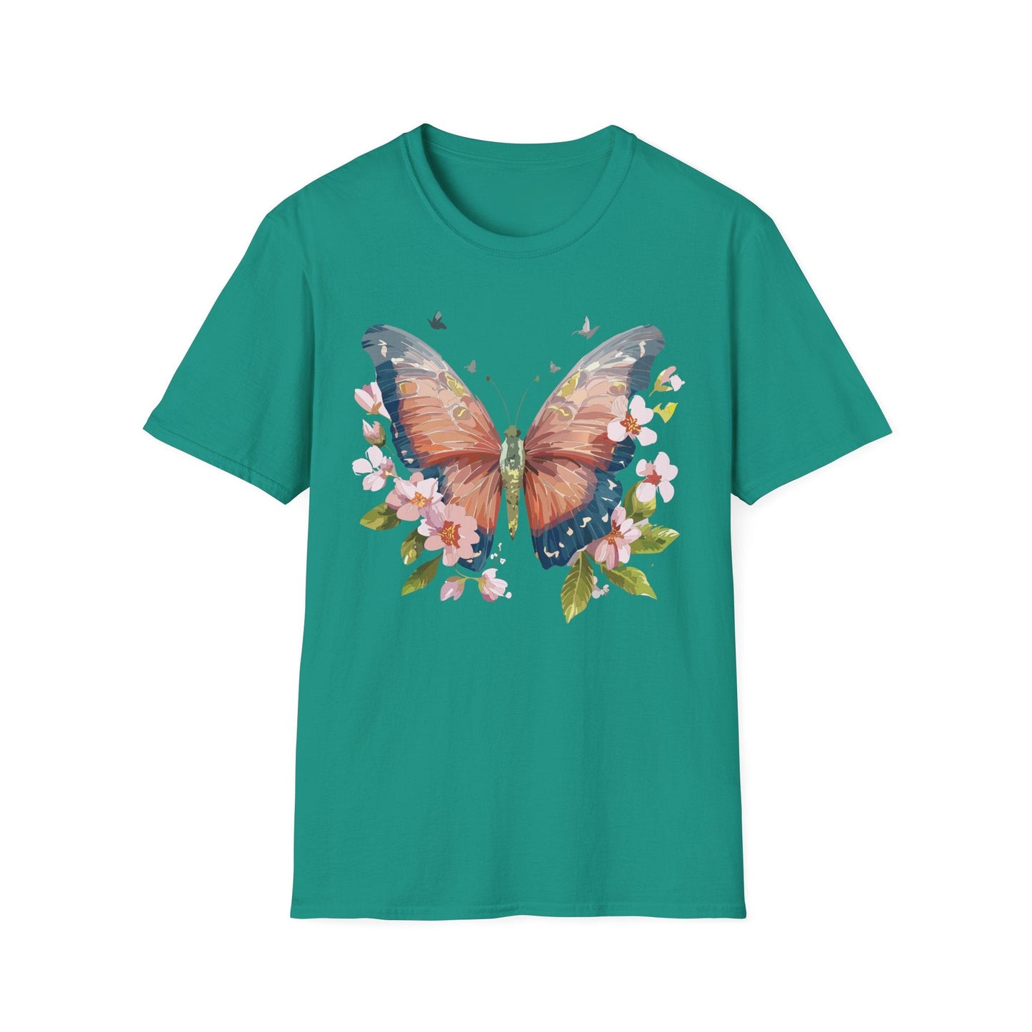 Unisex Monarch Butterfly T Shirt Softstyle 64000 Gildan Ring Spun Cotton Tee Lightweight Comfort