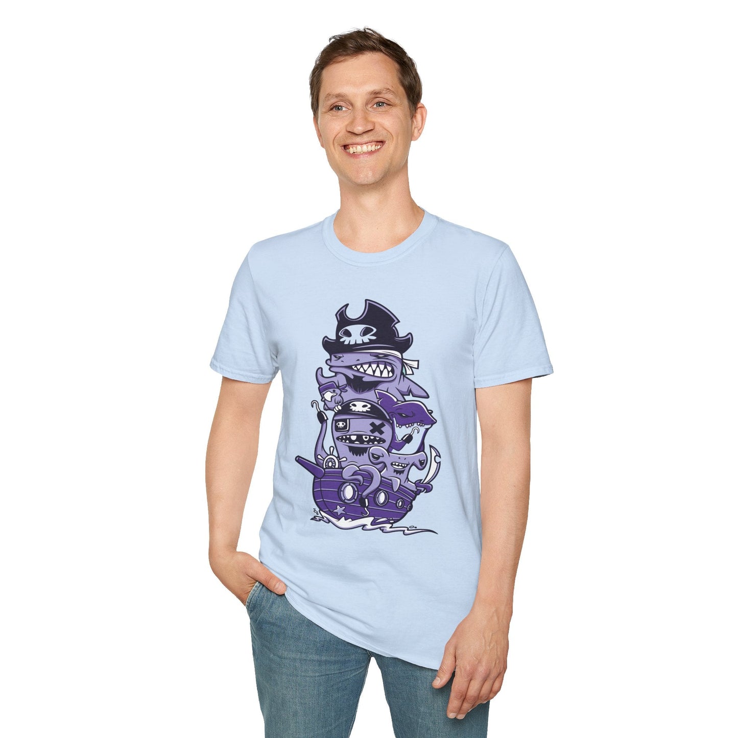 Cartoon T Shirt Animation Tee Unisex Softstyle 64000 100 Percent Ring Spun Cotton Funny Graphic Tee