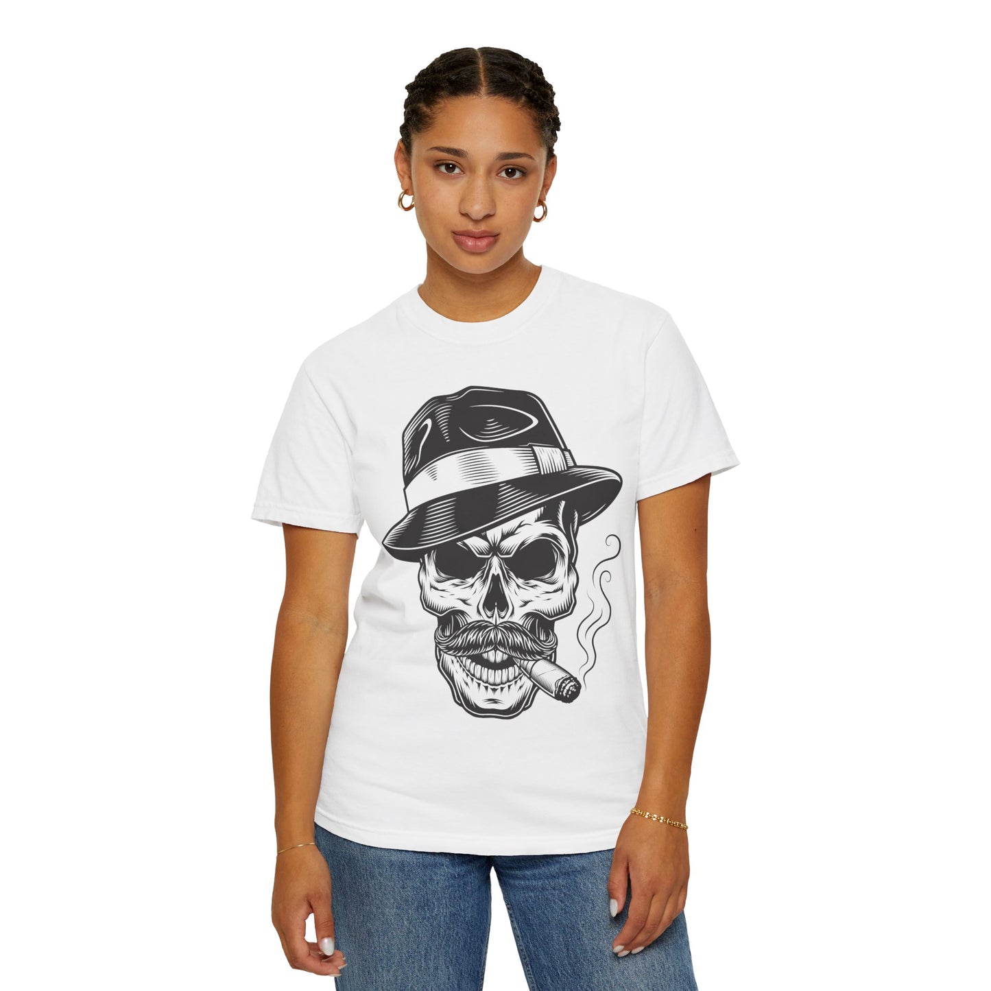 Unisex Cotton Tee Shirt with Skull