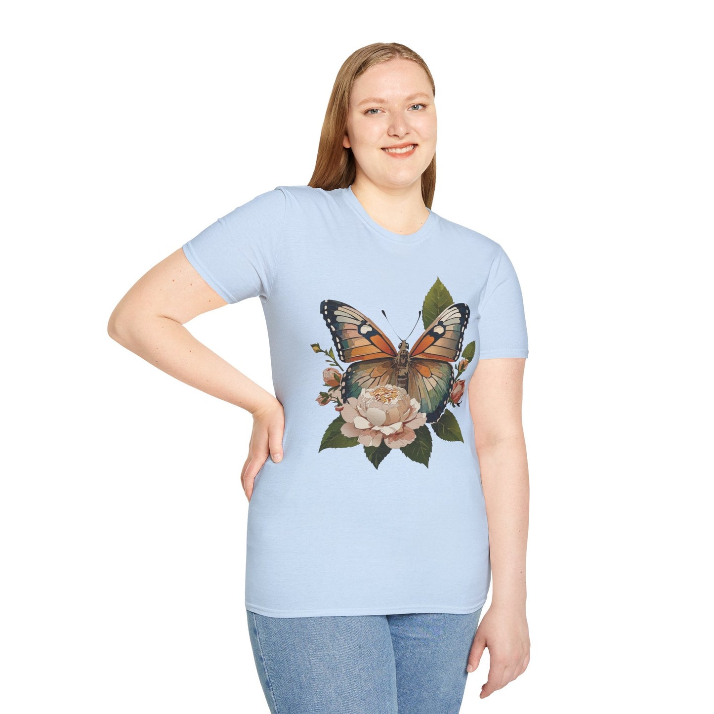 Monarch Butterfly Shirt Unisex Softstyle Cotton Tee Short Sleeve Gildan 64000 Everyday Wear