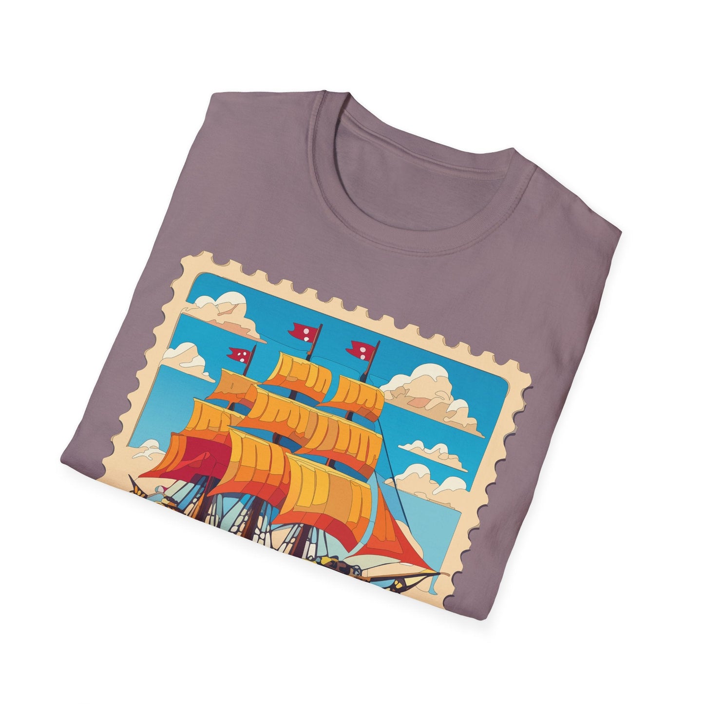 Unisex Softstyle Frigate Ship T Shirt 100 Percent Ring Spun Cotton Gildan 64000 Tee