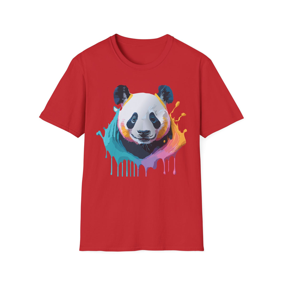 Colorful Watercolor Panda T-Shirt | Splash Art Panda Tee