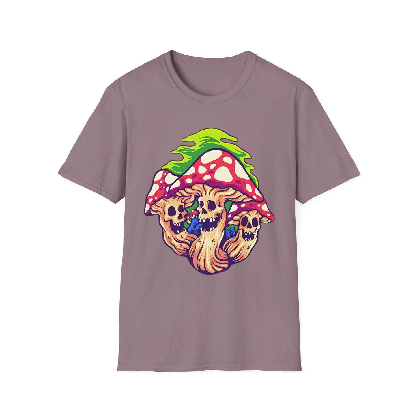 Mashroom Tee Shirt Unisex Softstyle Gildan 64000 Cotton With Funny Mashroom Design