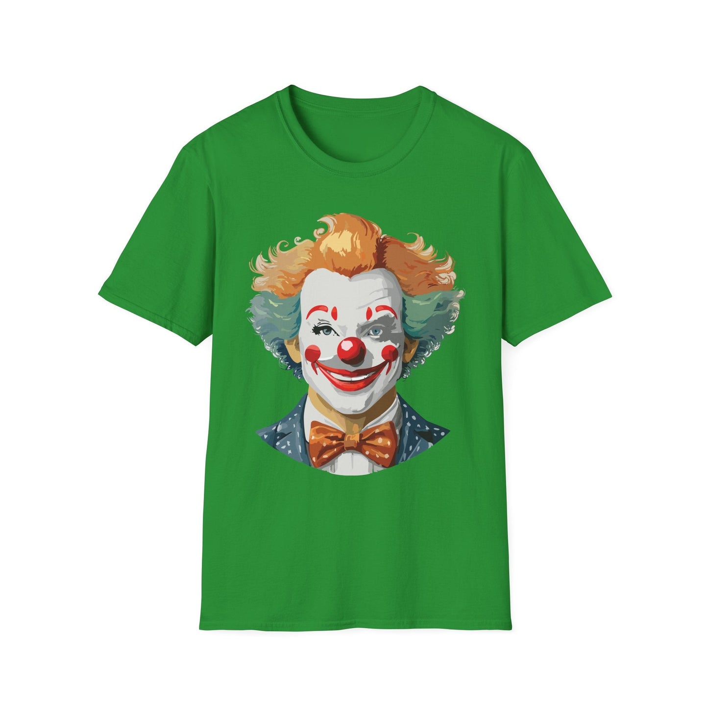 Unisex Short Sleeve Softstyle Clown T Shirt With Funny Man Circus Theme Tee Gildan 64000