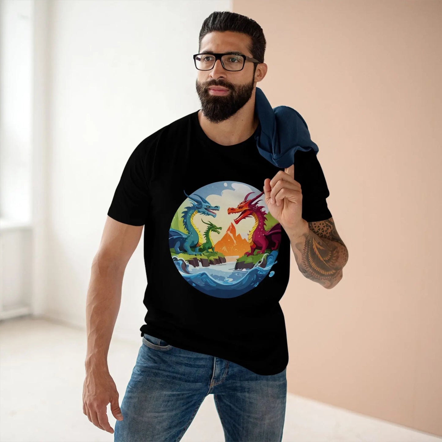 Dragon Graphic Unisex 100 Cotton Staple Tee 22