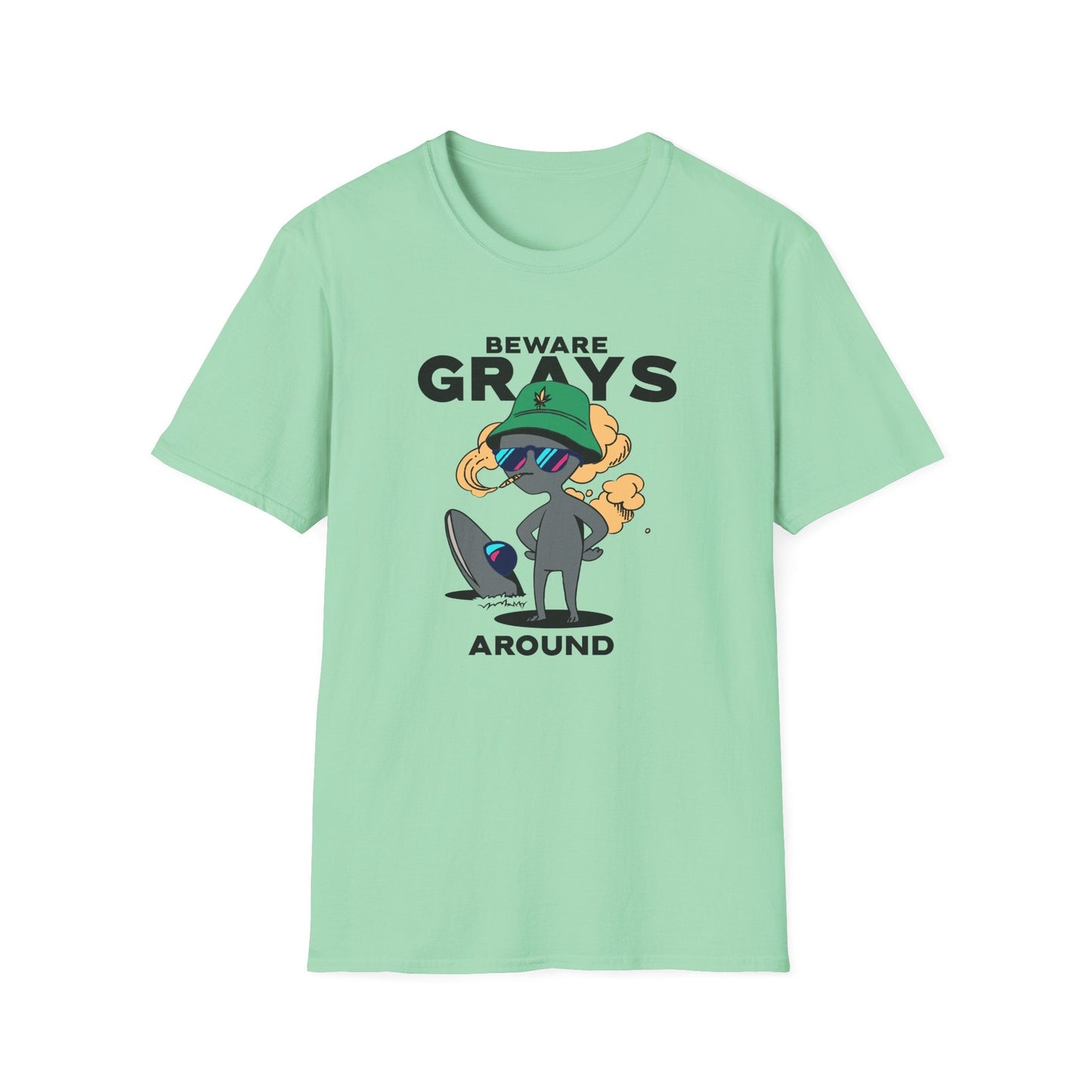 Funny Aliens UFO Graphic Unisex Cotton T-Shirt  18