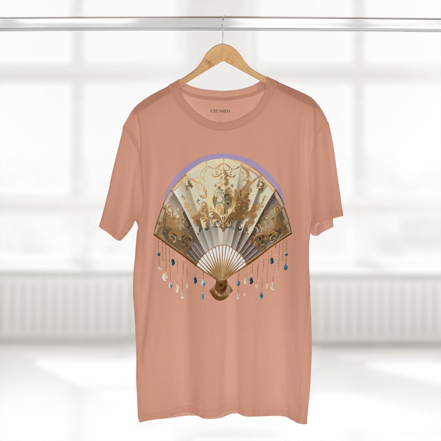 Antique Fan Graphic Design T-Shirt Unisex 100 Cotton Floral Carnival Artwork Tee 27
