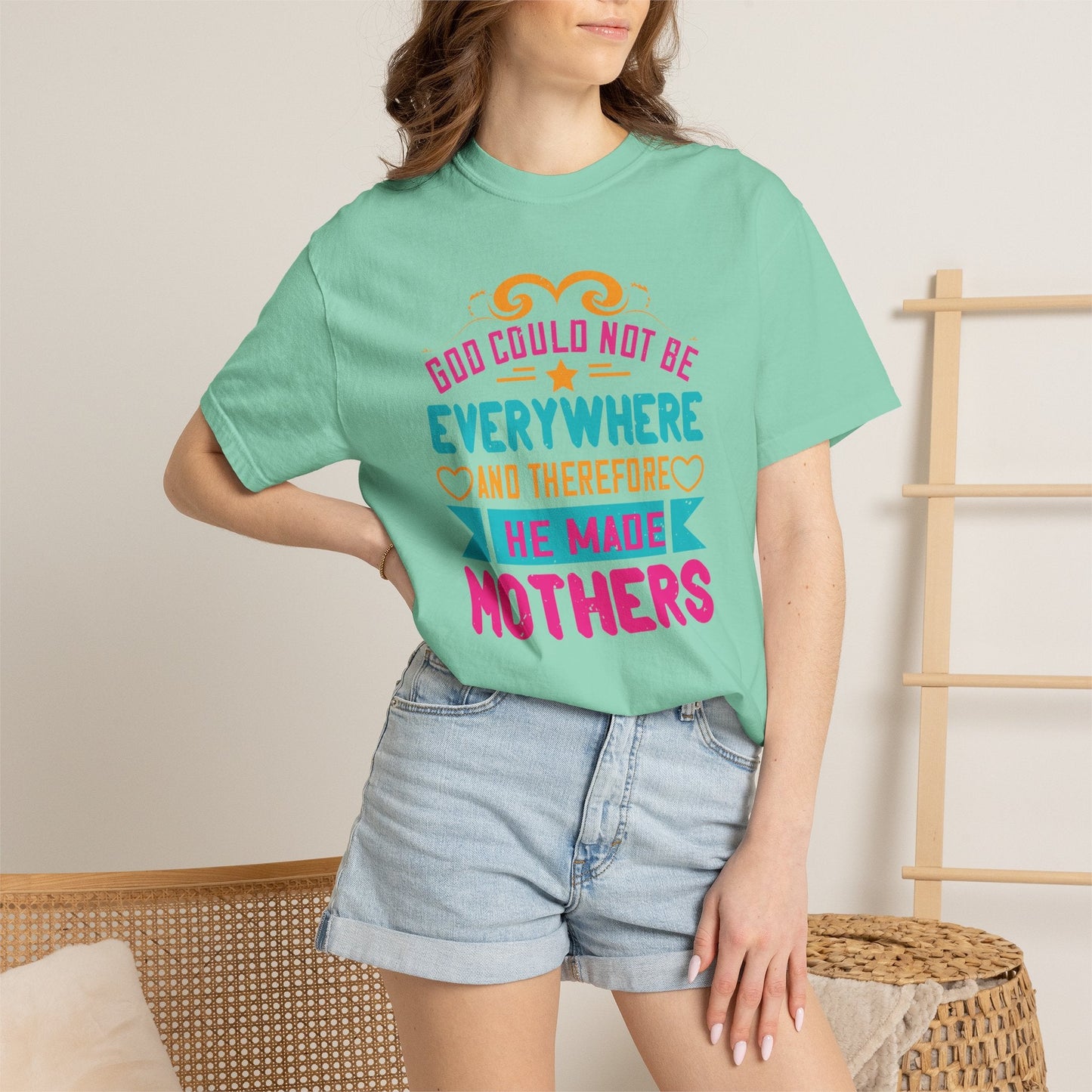 Mom T-shirt Mother Day Mama Tee Unisex Comfort Colors Garment-Dyed Cotton h70