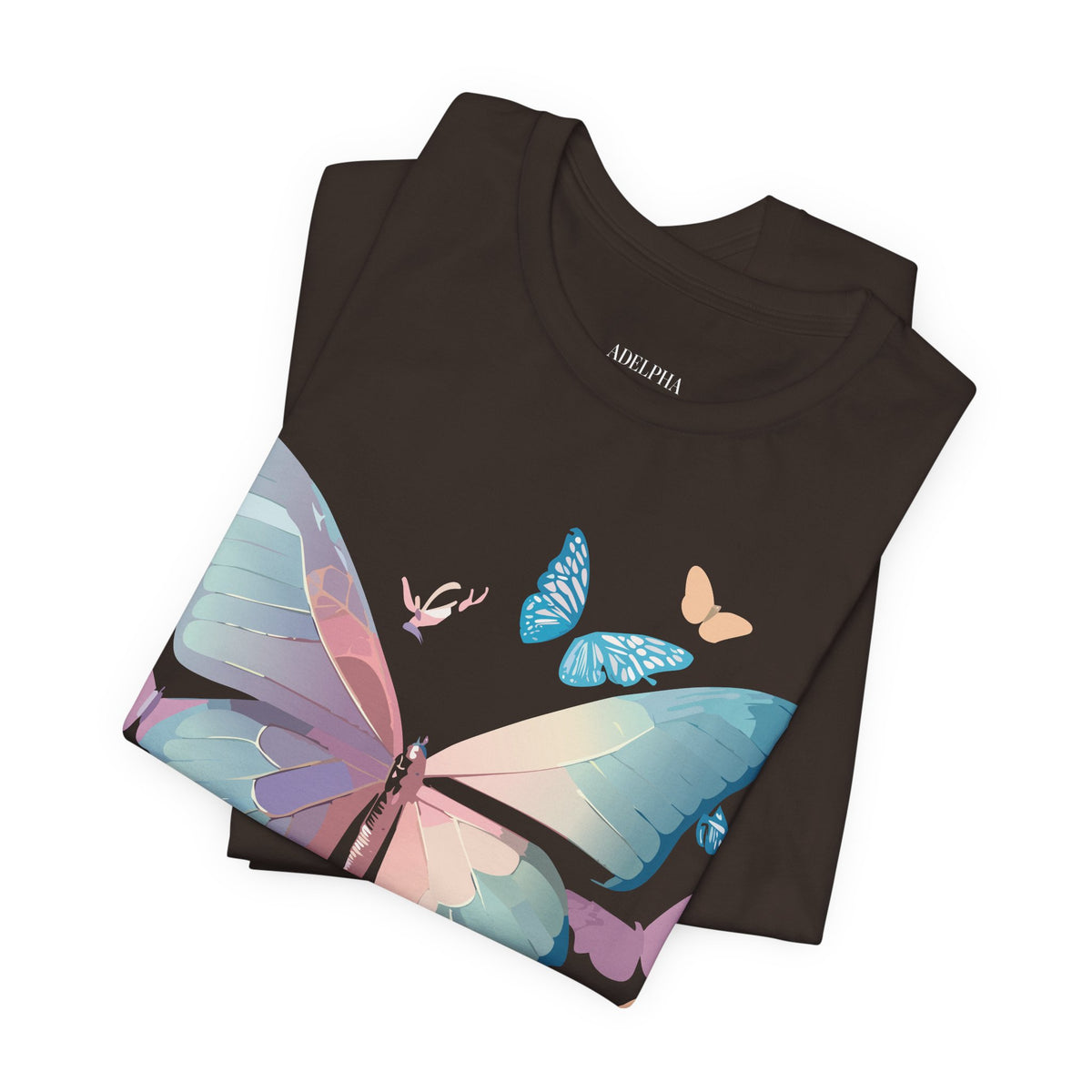 Butterfly Graphic Unisex Cotton Bella+Canvas Tee with Art Design n59