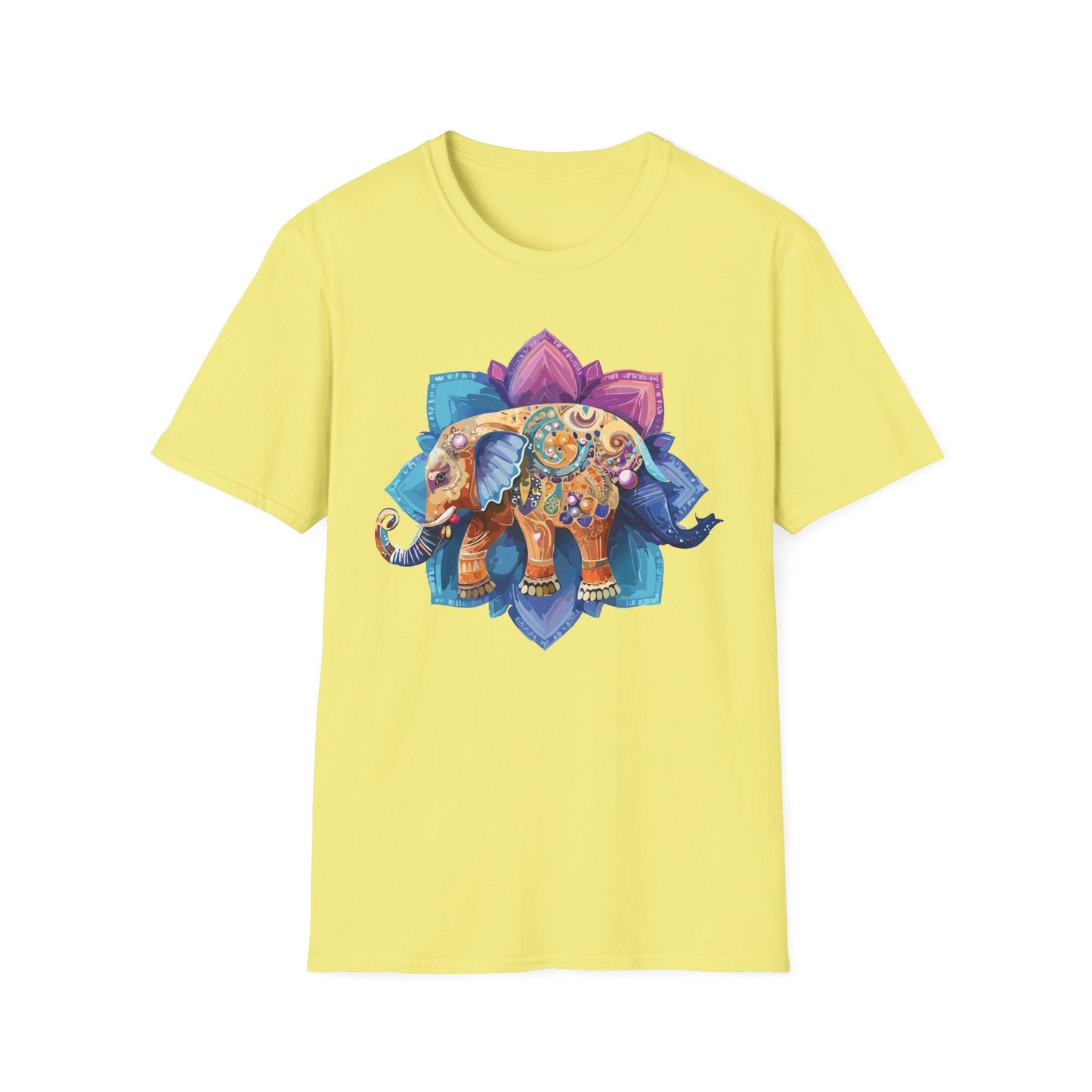 Unisex Elephant T Shirt Softstyle Gildan 64000 Cotton Tee For Animal Lovers And Collectors