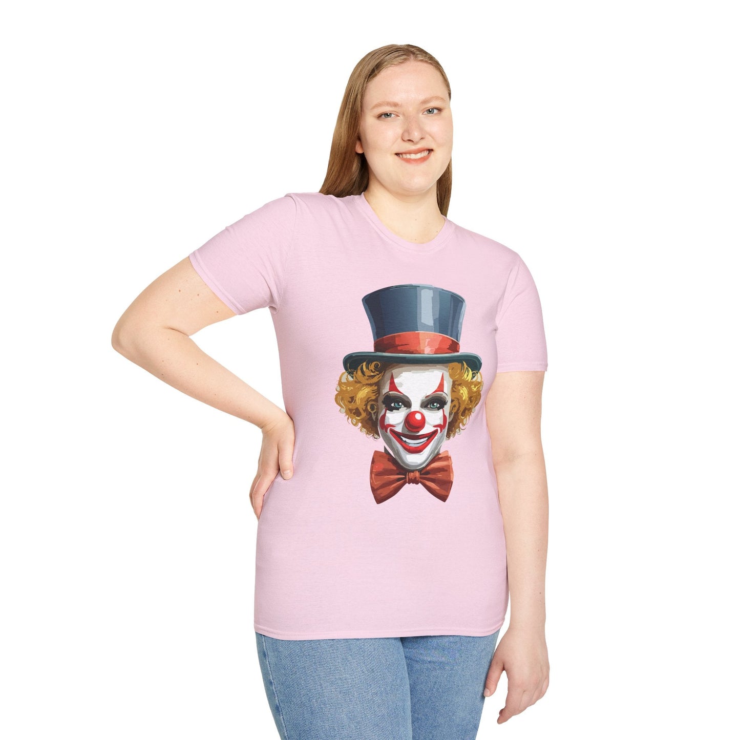 Clown Shirt T Shirt With Clown Funny Man Circus Shirt Scary Man Tee Unisex Gildan Softstyle 64000