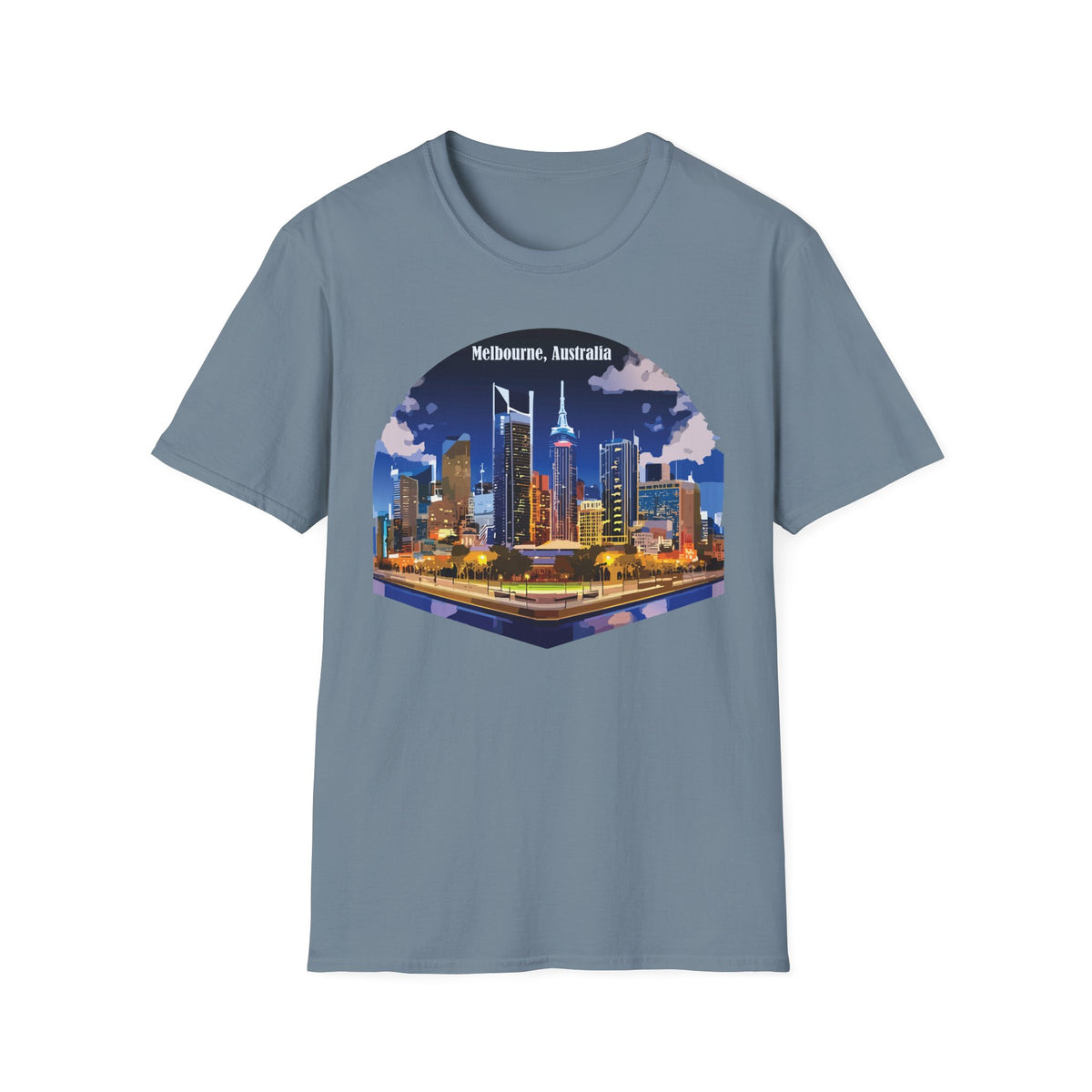 Melbourne Australia Skyline T-Shirt | Cityscape Nightscape Tee