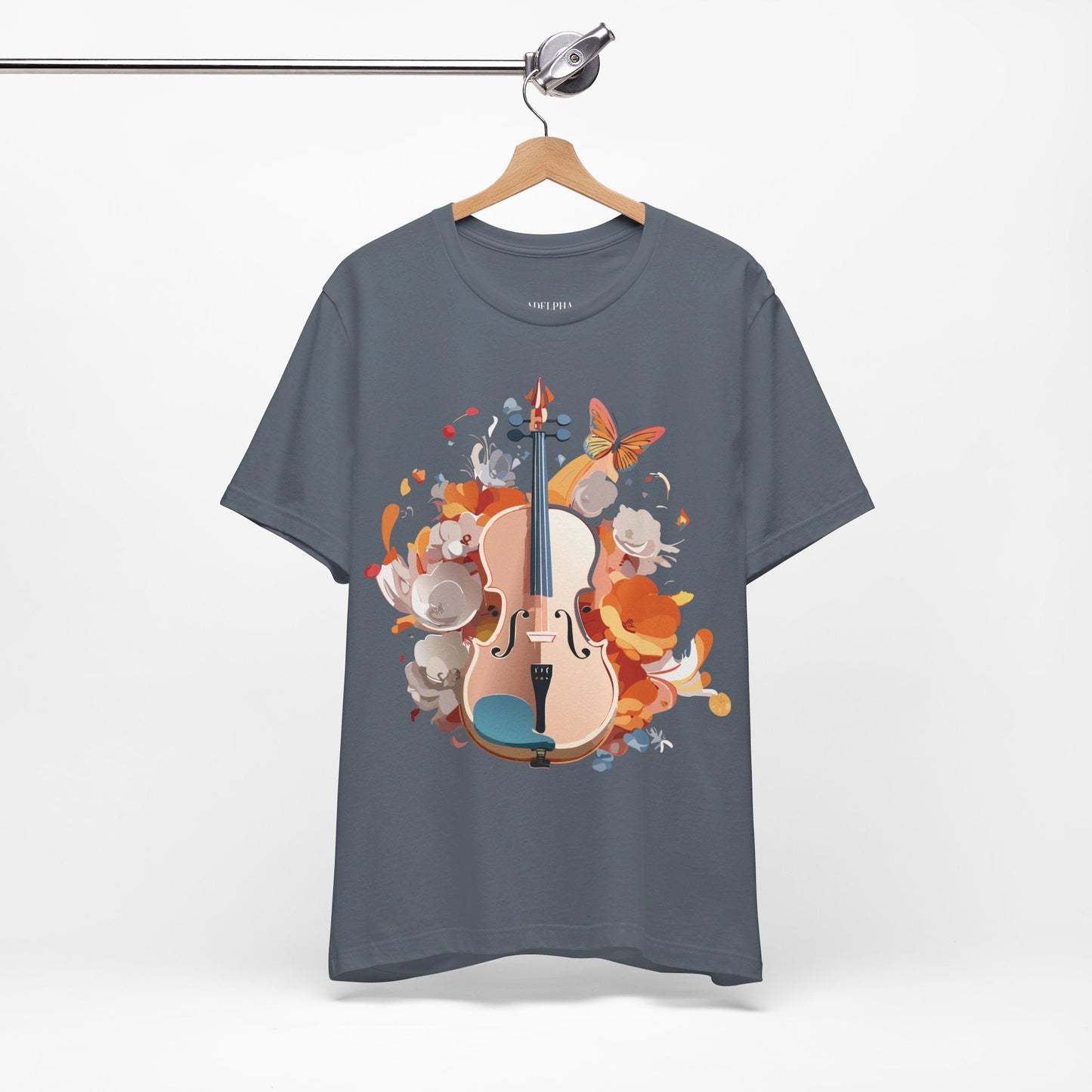 Music Graphic Unisex 100 Cotton Vintage Art with Musical Elements Tee 8