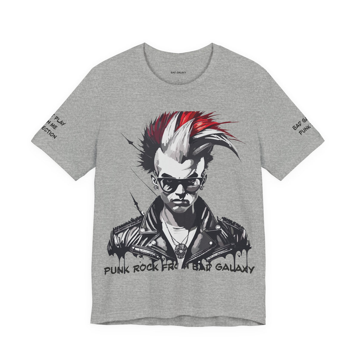 Punk Rock Graphic Unisex Cotton Bella+Canvas Tee with Art Design b25