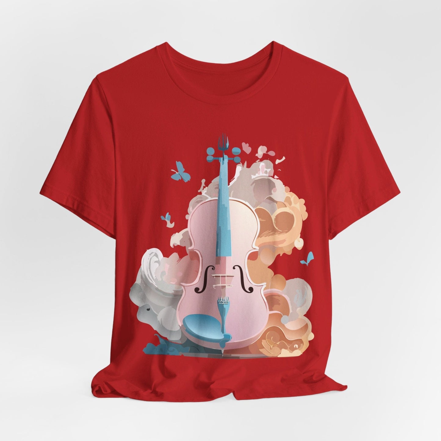 Music Graphic Unisex 100 Cotton Vintage Art with Musical Elements Tee 11