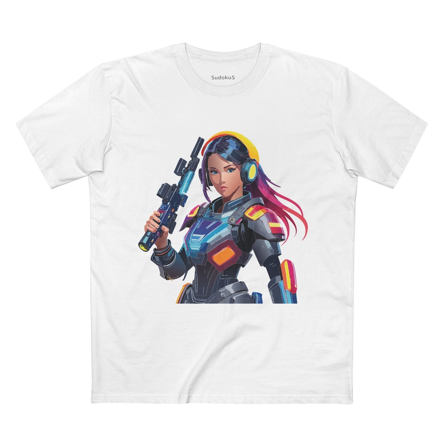 Army-woman Graphic Unisex 100 Cotton Staple Tee 20