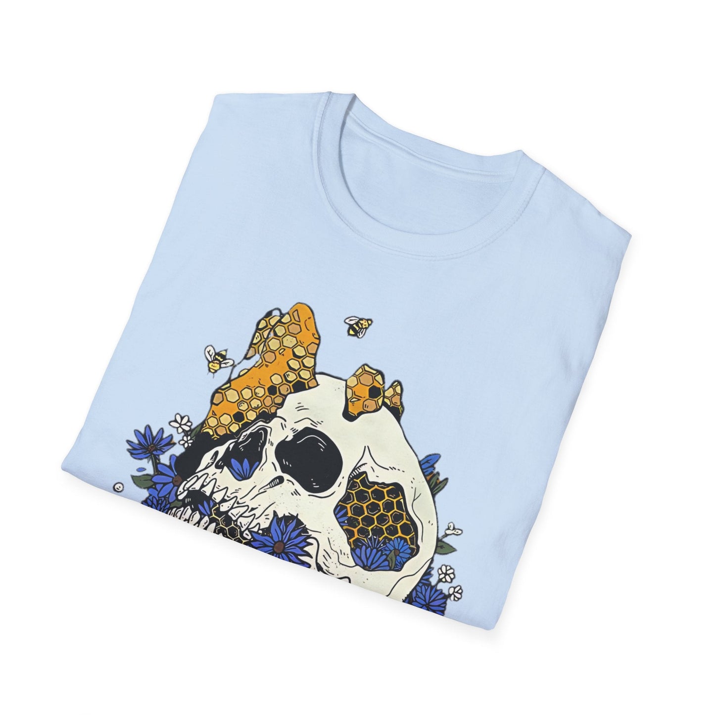 Skull Tee Shirt Unisex Skeleton Design Gildan Softstyle 64000 100 Percent Ring Spun Cotton Tee