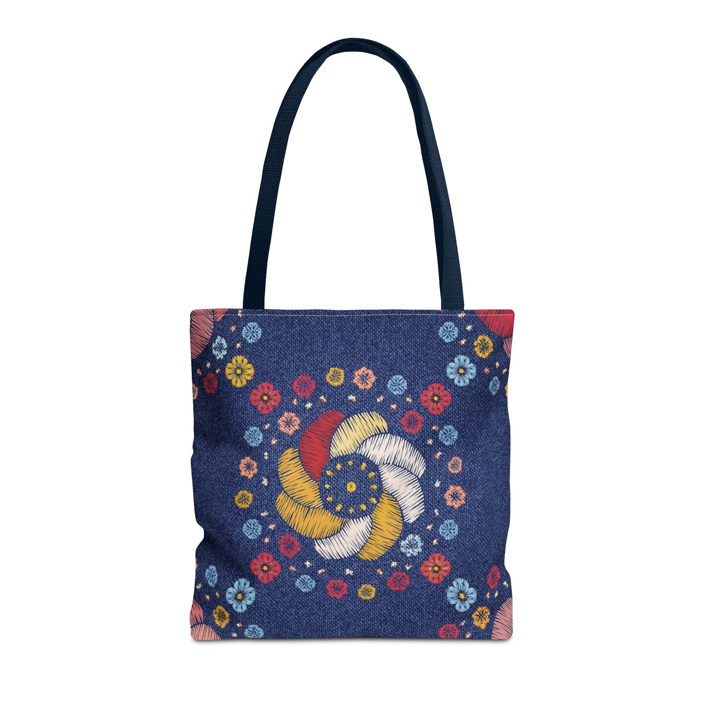 Denim Fabric Imitation Print Unisex Canvas Bag Poly Spun 3 Sizes Tote Bag 153