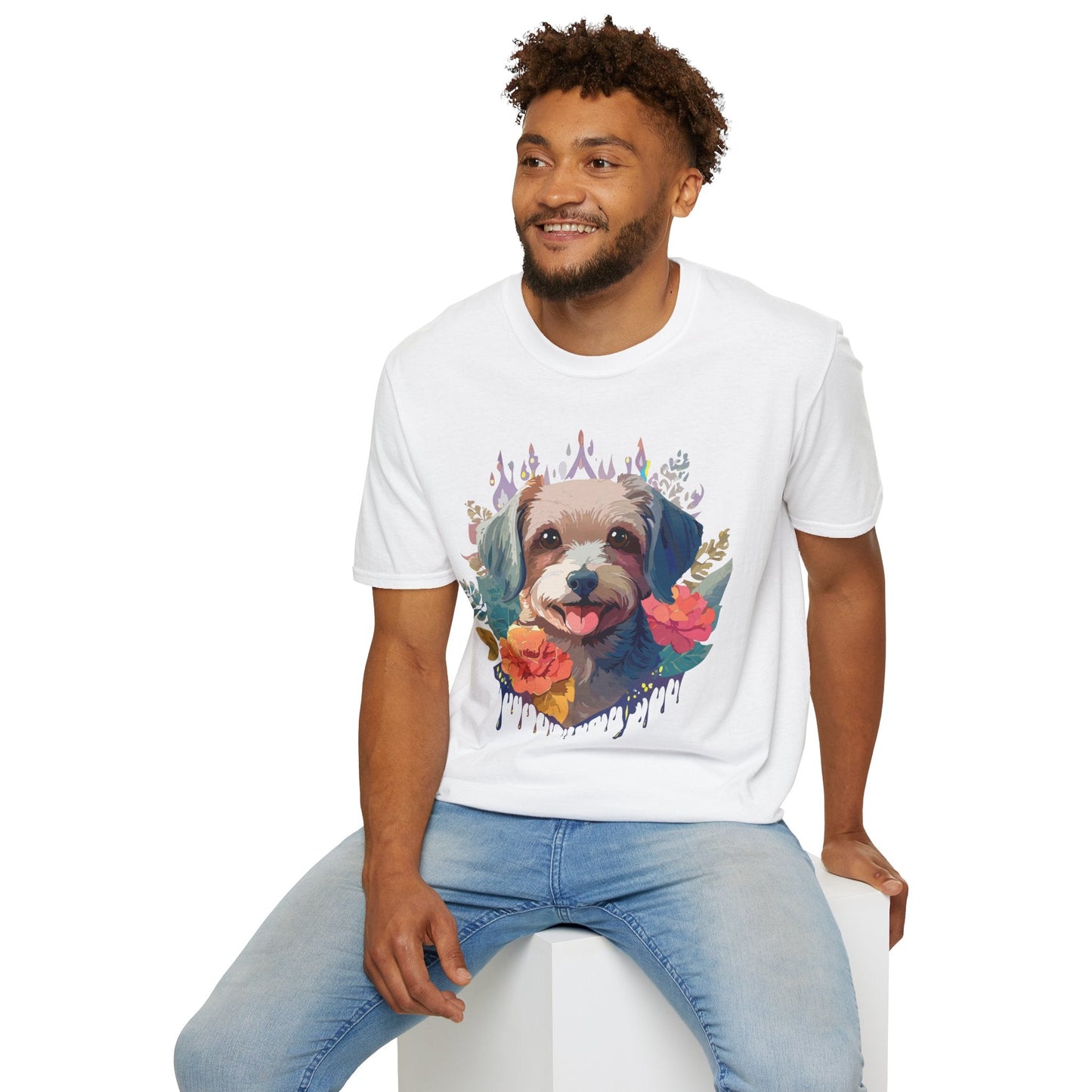 Dog Shirt Unisex Animal Tee Gildan Softstyle 64000 Short Sleeve Tee