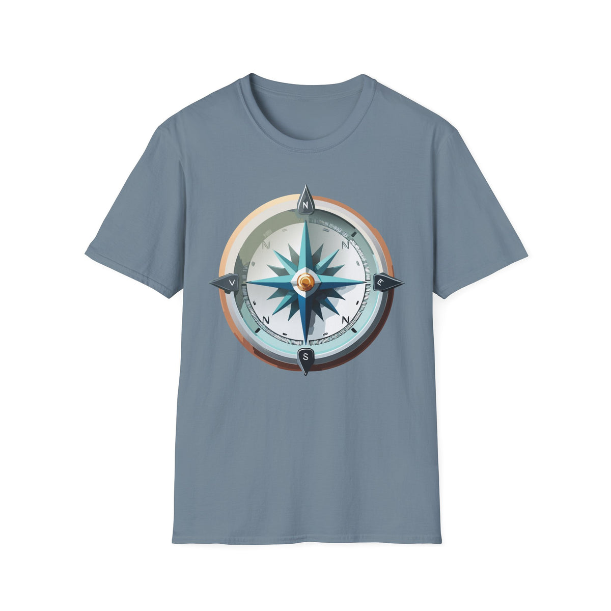 Vintage Compass Tee | Nautical Compass T-Shirt, Adventure Travel Graphic Design Unisex 100 Cotton Gildan T-Shirt