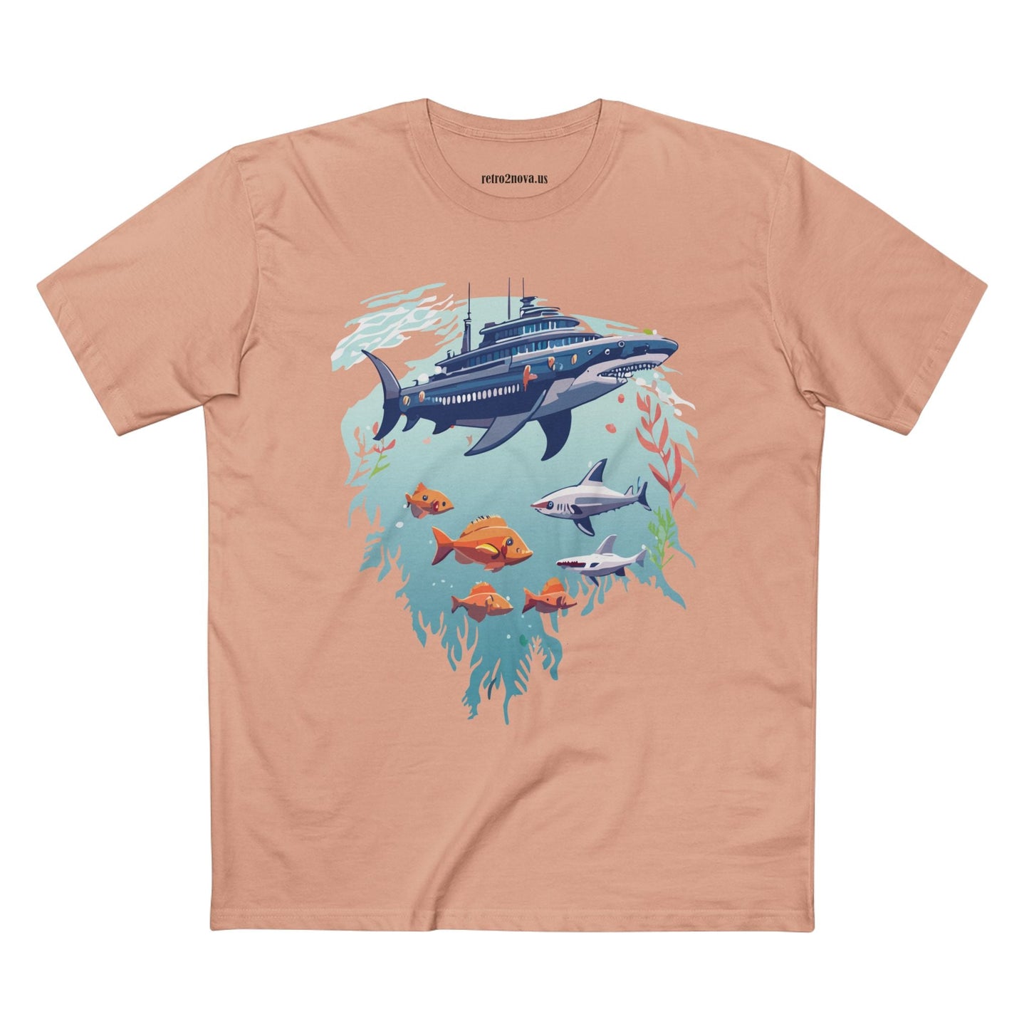 Ocean Pacific Shirt Unisex Premium Cotton Art Tee Original Art Design Retro2Nova Ocean Collection