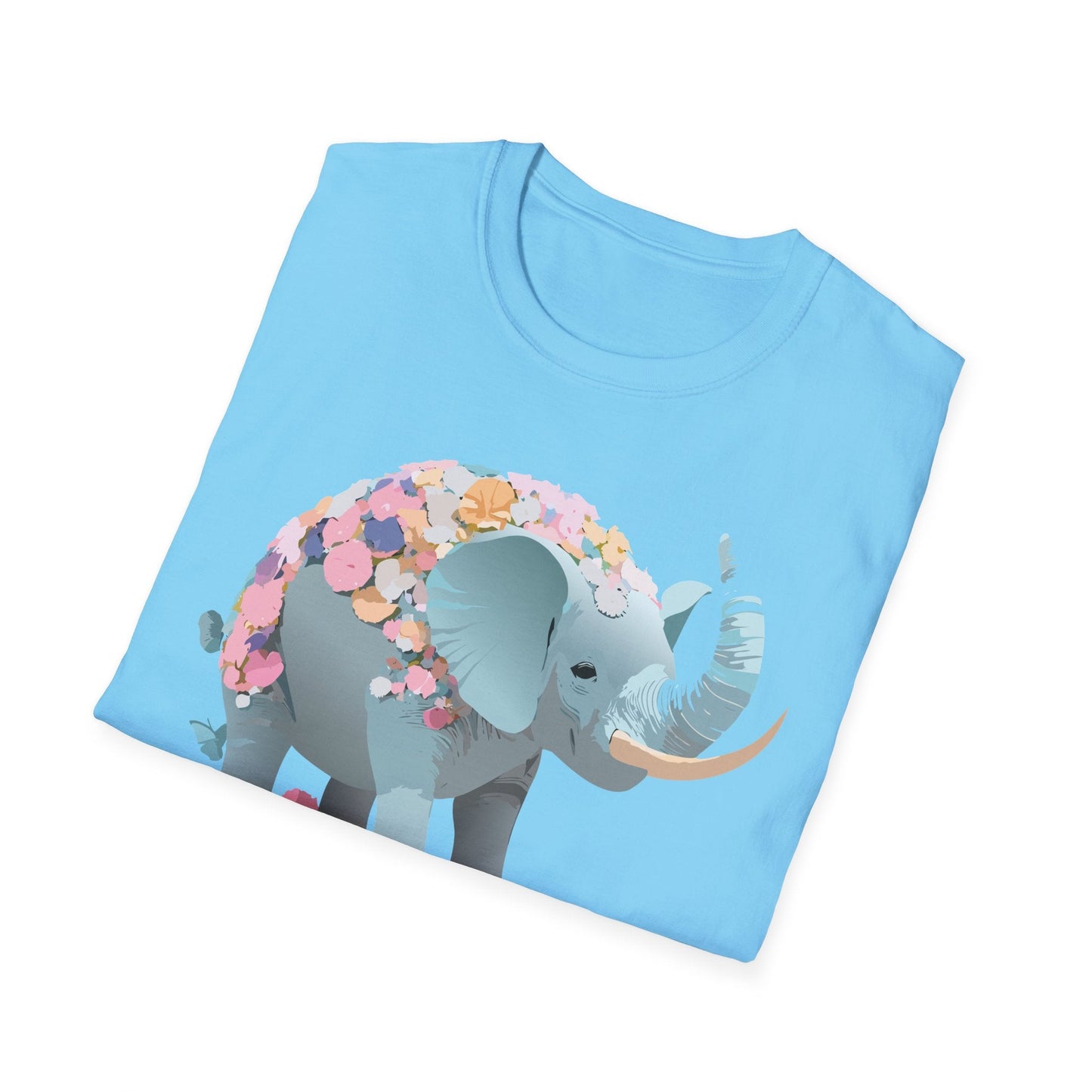 Elephant Graphic T Shirt Gildan Softstyle Unisex Cotton Tee With Elephant Print Design Artwork