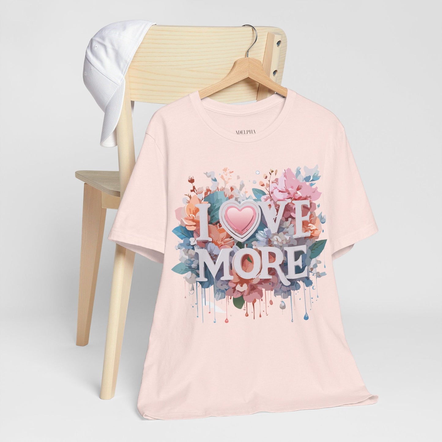 Valentine Day Graphic Unisex 100 Cotton Vintage Artwork with Love and Flower Design Tee 17