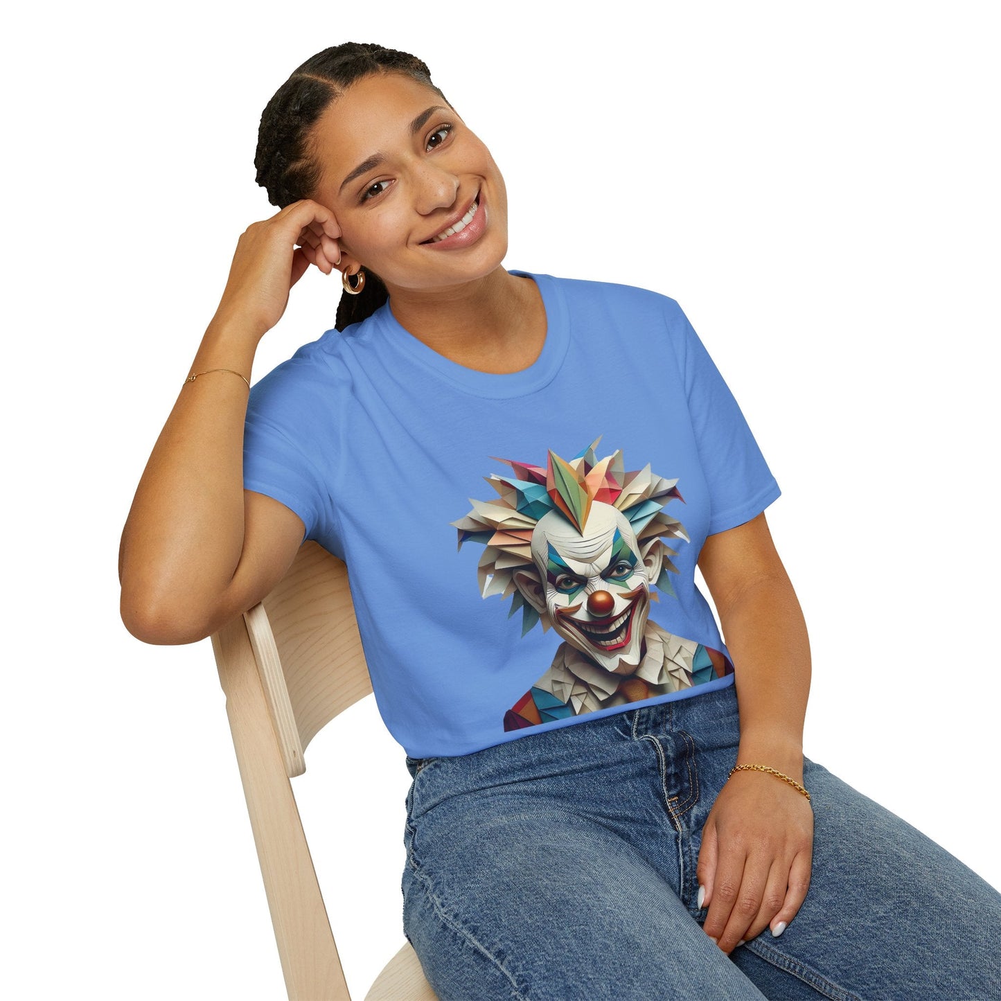 Clown Shirt Unisex Funny Circus Tee Gildan Softstyle 64000 Short Sleeve Cotton Tee