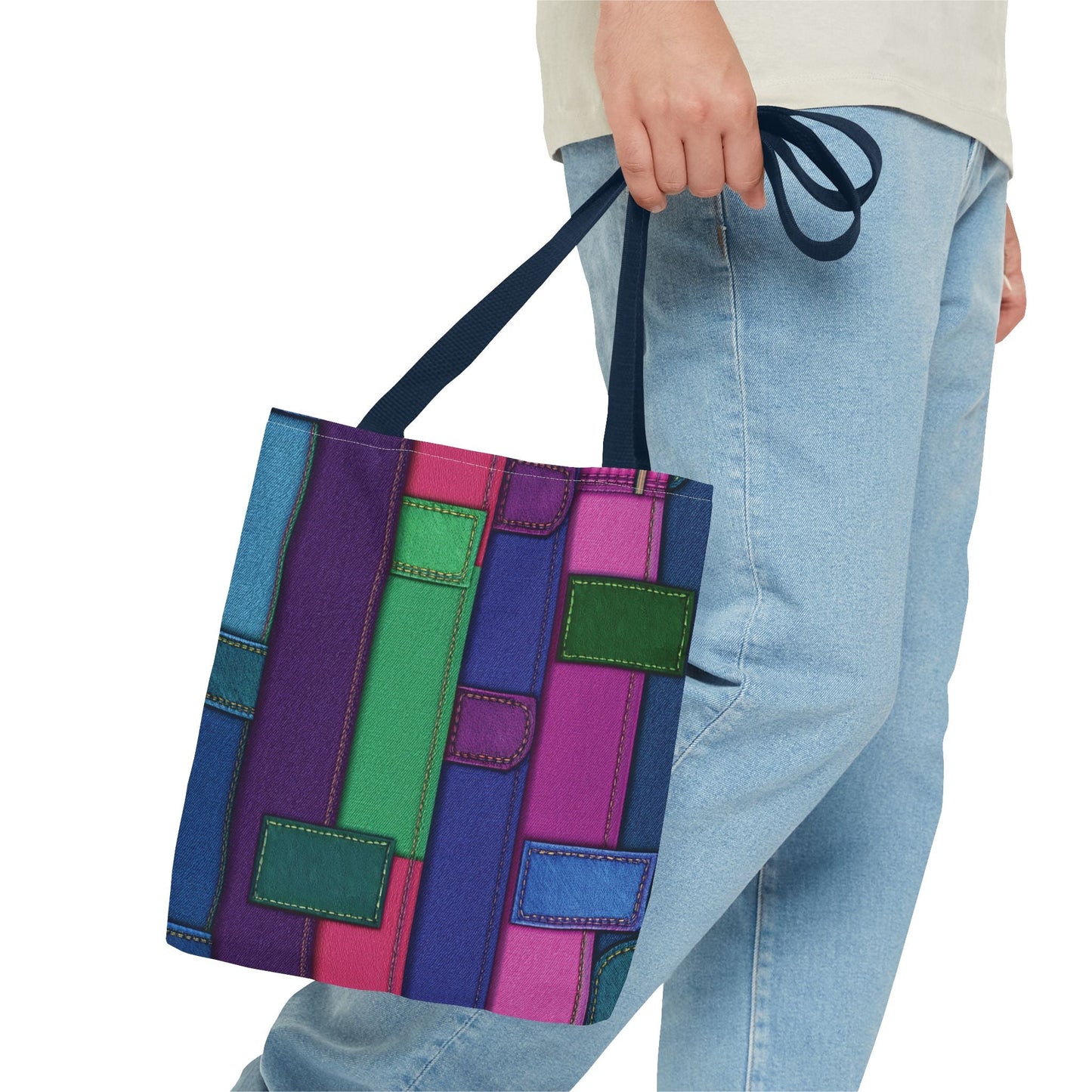 Denim Canvas Bag, Tote Bag Denim Printify