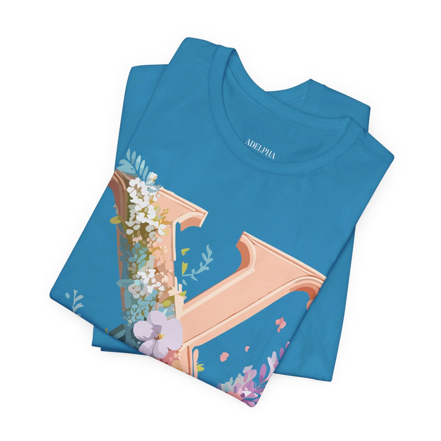 Letter X Shirt Graphic Tee Unisex Short Sleeve Vintage Inspired Adelpha Art Design