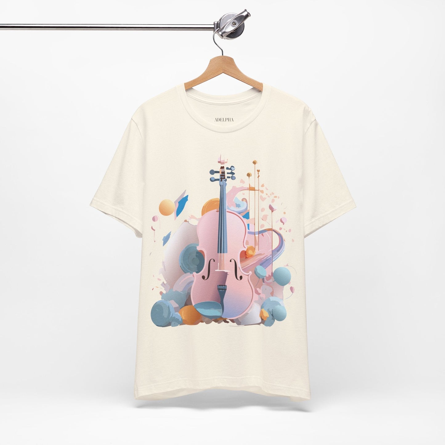 Music Graphic Unisex 100 Cotton Vintage Art with Musical Elements Tee 16