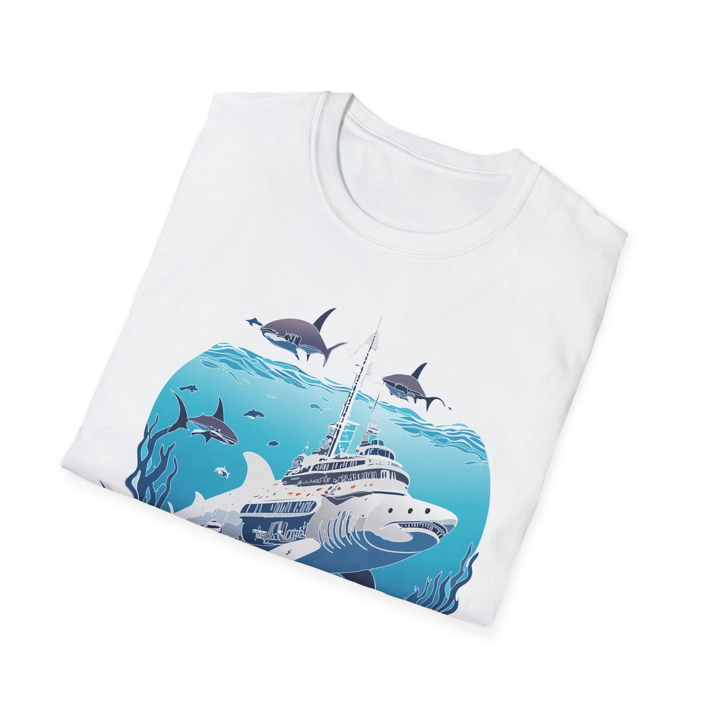 Ocean Tee Shirt Unisex Softstyle 64000 Ring Spun Cotton Art Design Tee For Everyday Comfort