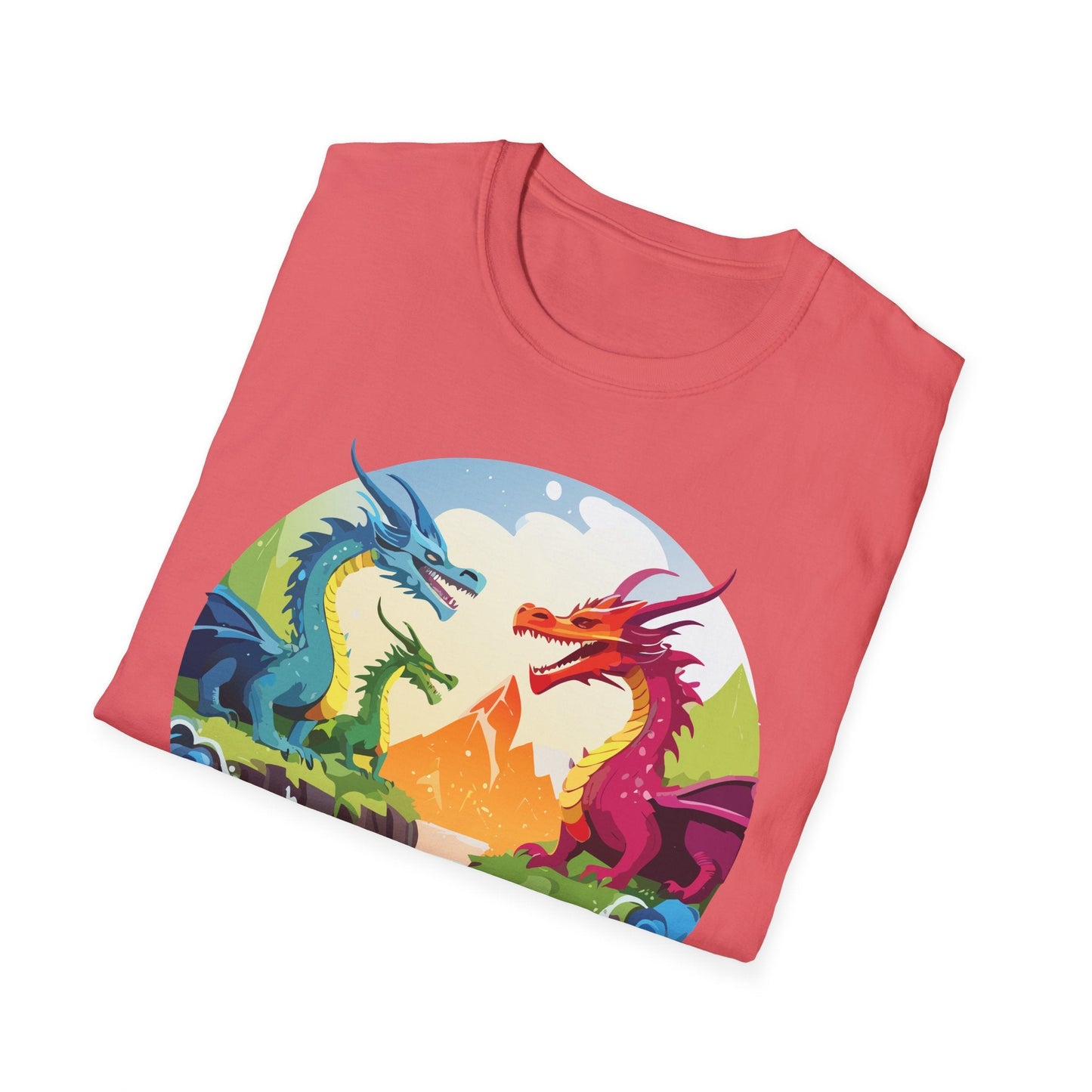Dragon T Shirt Unisex Dragon Tee 100 Percent Ring Spun Cotton Softstyle Comfort Fit