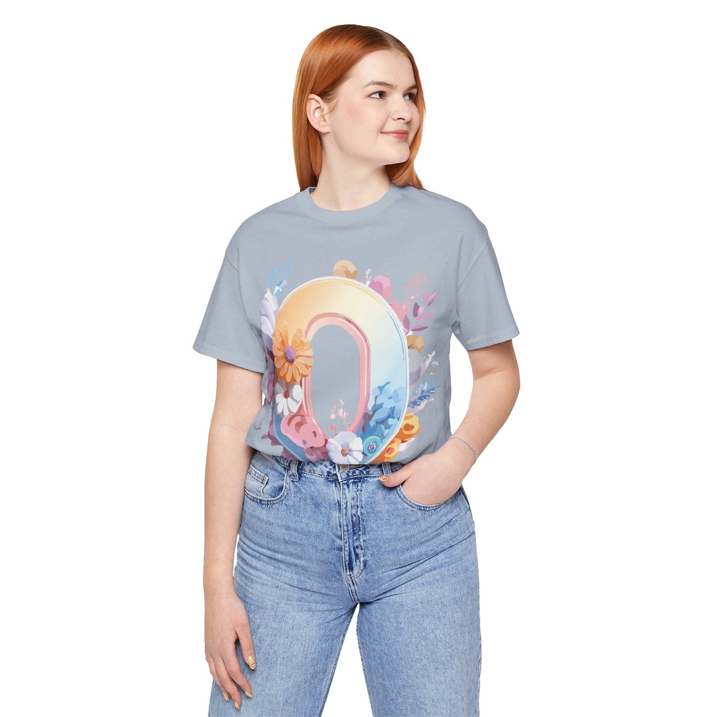 Letter O Graphic Tee Unisex Shirt Adelpha Vintage Inspired Art Design Short Sleeve