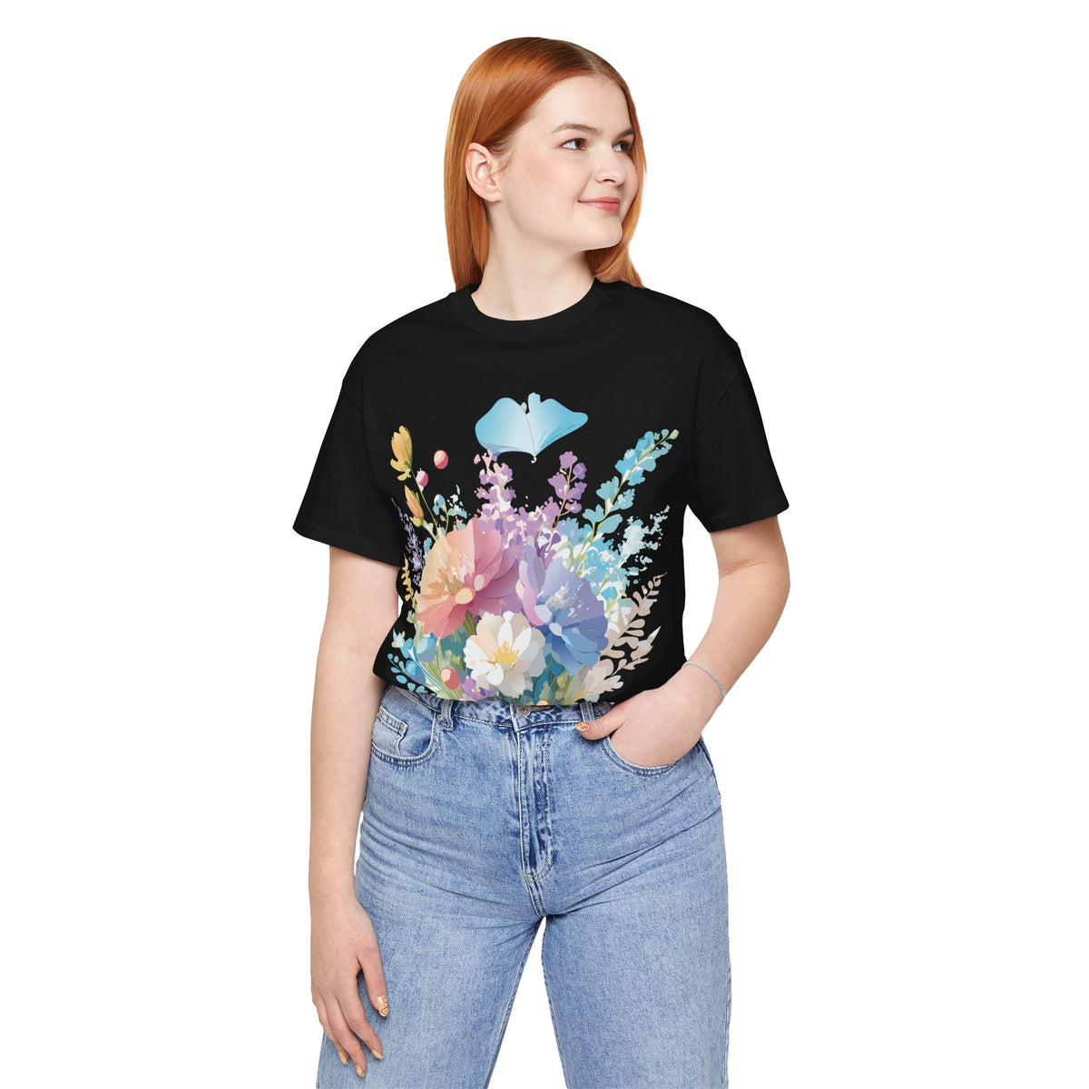 Floral Graphic Tee Shirt - Bella+Canvas Unisex 100 Cotton 9