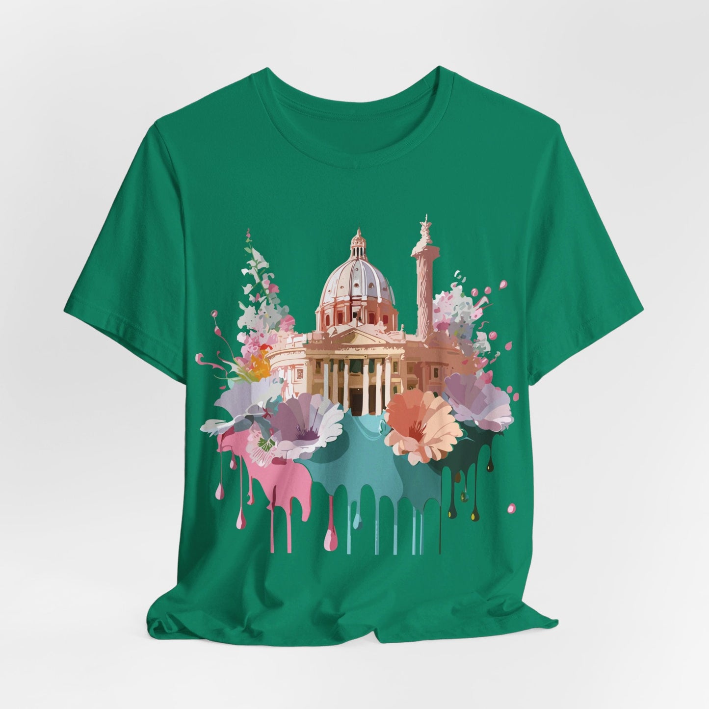 Tourist Shirt Rome Graphic Tee Unisex Jersey Short Sleeve Art Design By Adelpha Artwork