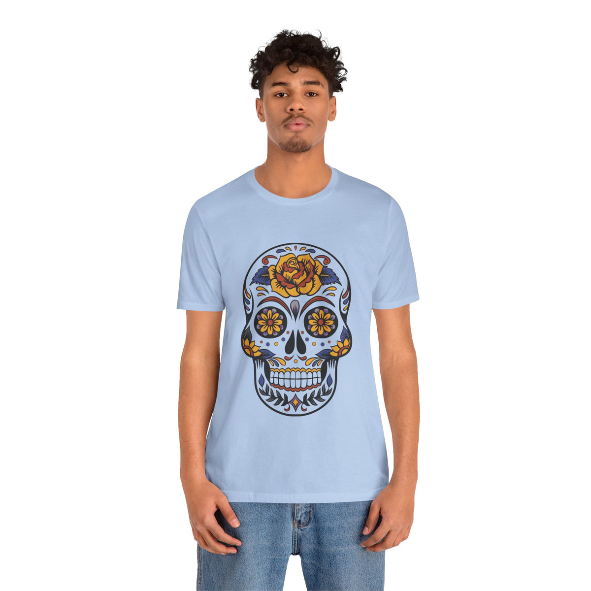 Camiseta unisex de algodón con calavera