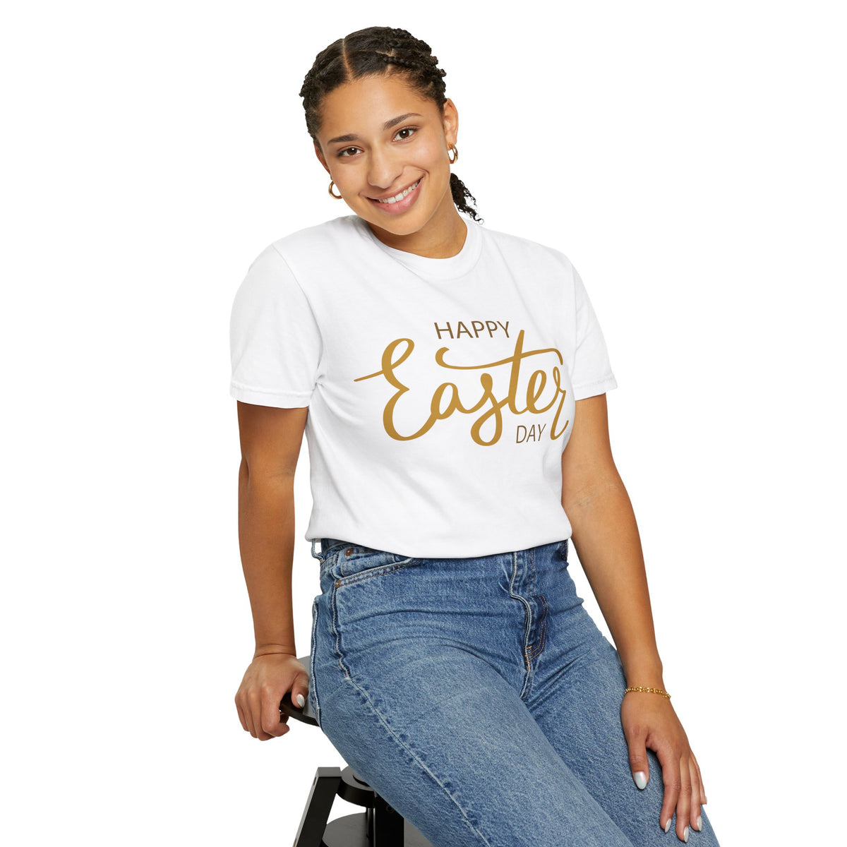 Happy Easter Day T-Shirt, Tee Shirt with Easter Signature, T Shirt with Easter Prints, Tee Shirt with Easter Design