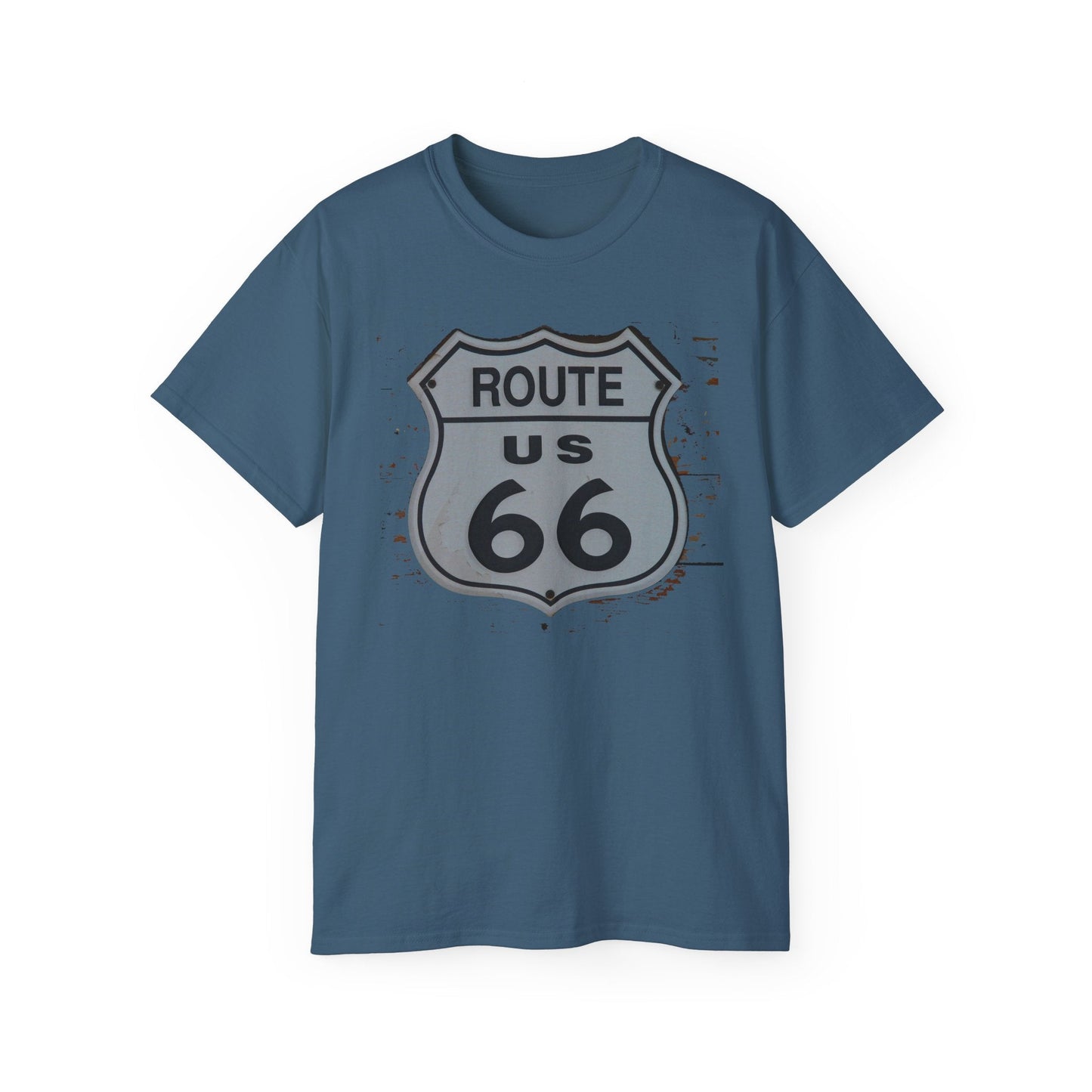 Route 66 Graphic Tee Unisex 100 Cotton with Vintage Art Design